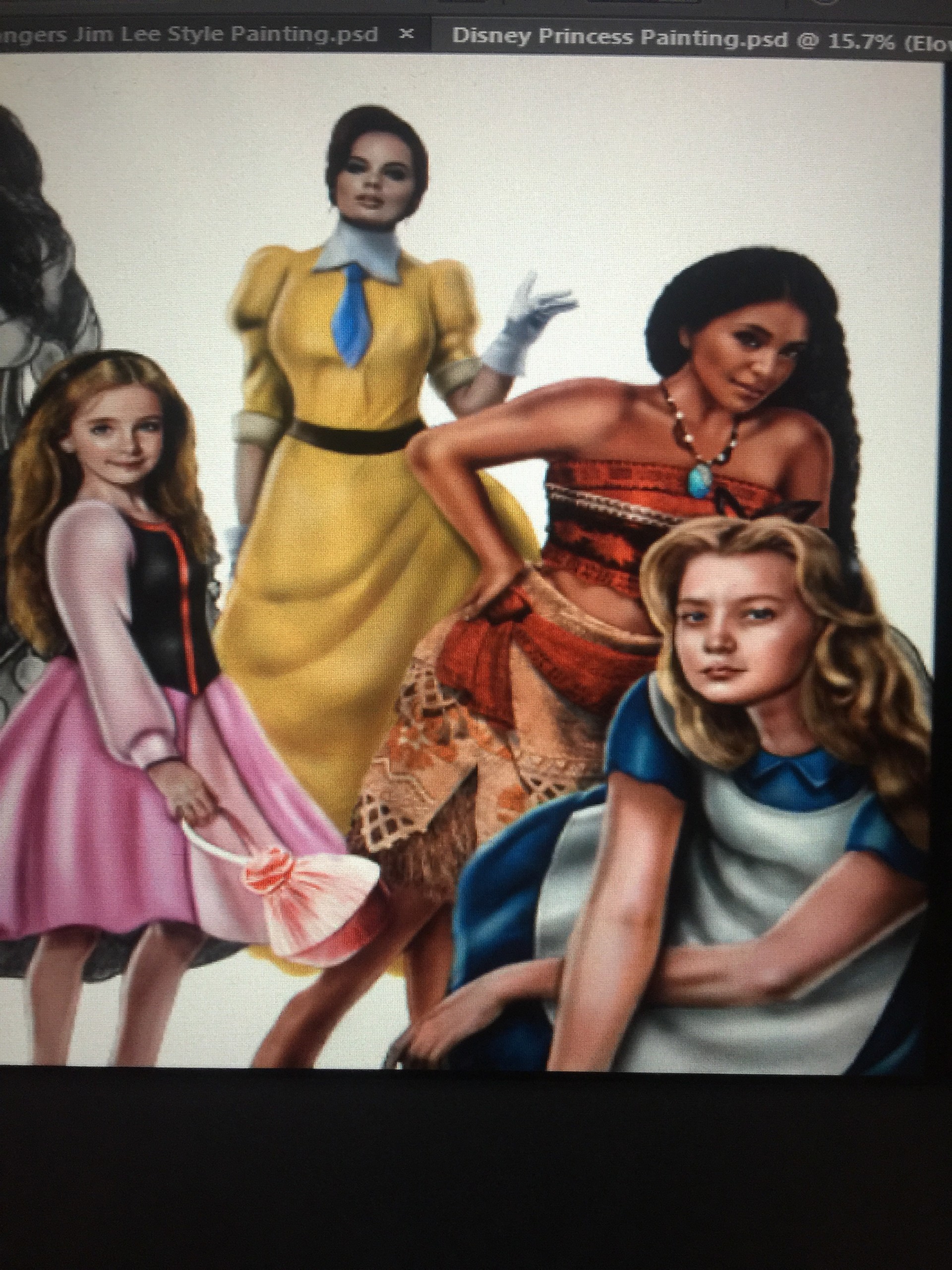 Artstation Disney Princess Painting Process Michael Hardeman
