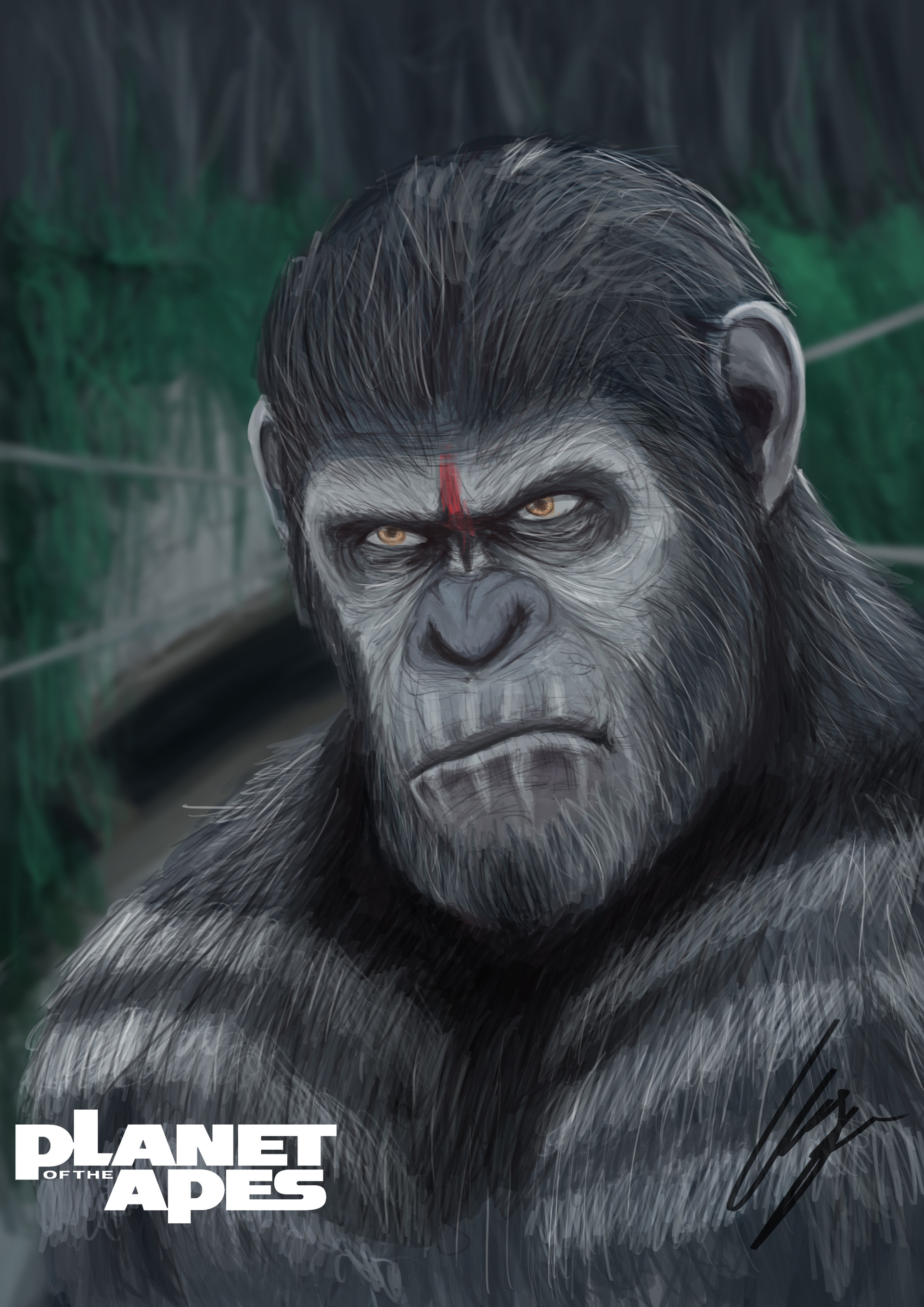 Artstation Caesar Planet Of The Apes Gajandran Prabu