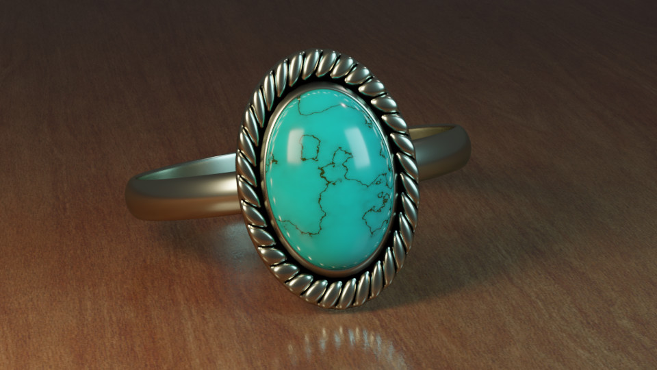 ArtStation Turquoise Ring   Gregory Brown Turquoise Ring 1 