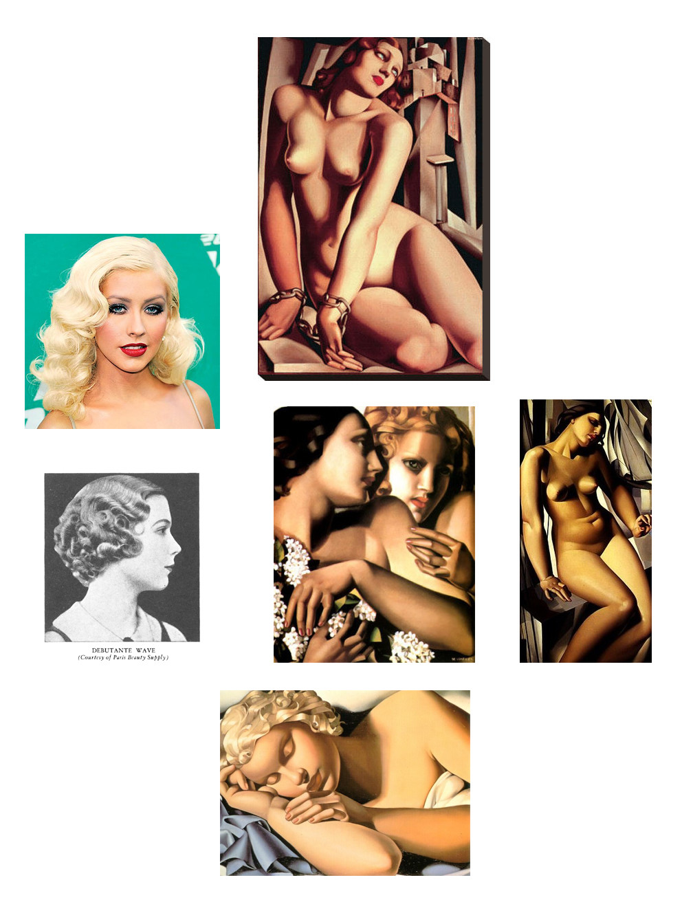 Original painting inspiration from "Tamara De Lempicka"