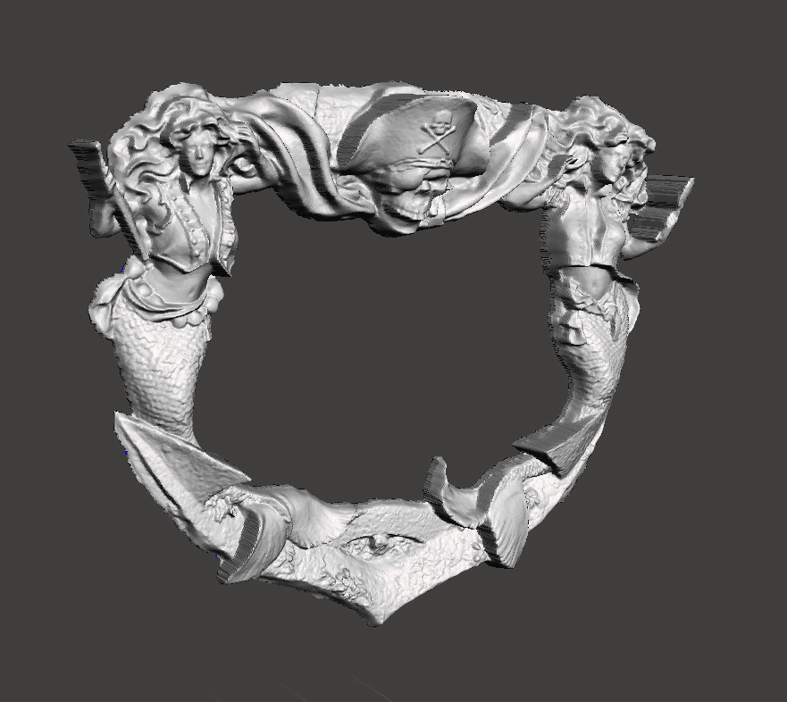 Artstation Pirates Of The Caribbean Entry Plaque Brooch Pin 3d Modeled And Printed Robert Hicks