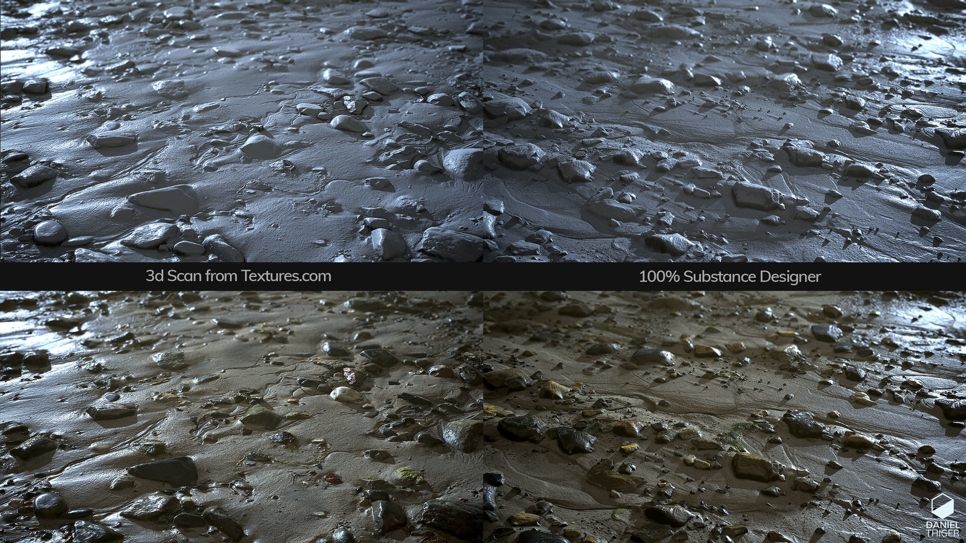 Artstation Procedural Recreation Of 3d Scan Beach Pebbles