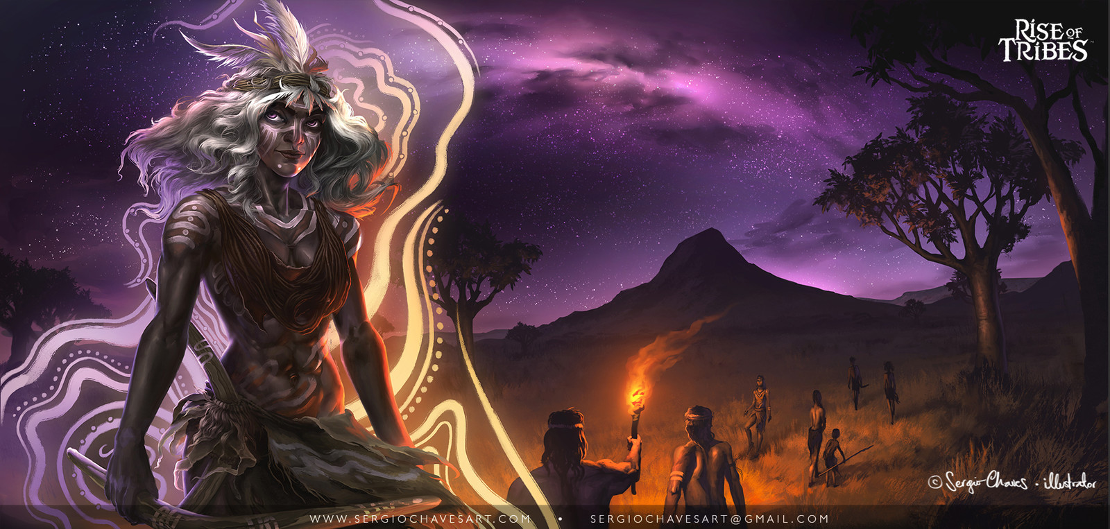 Kia-Kia Tribe - The Final art includes character and background. Gameplay instructions will be placed over the less busy part of the background.