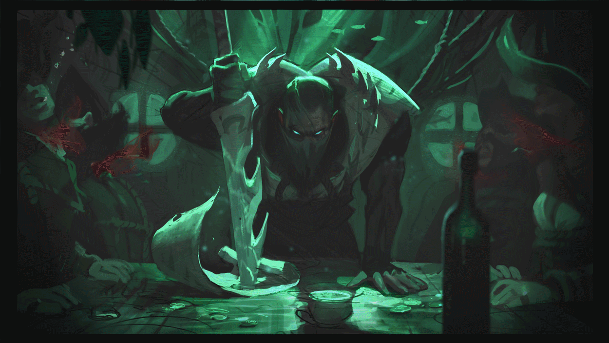 [基础搬运]新英雄(血港开膛手--派克)经典原画创作过程 , 英雄联盟