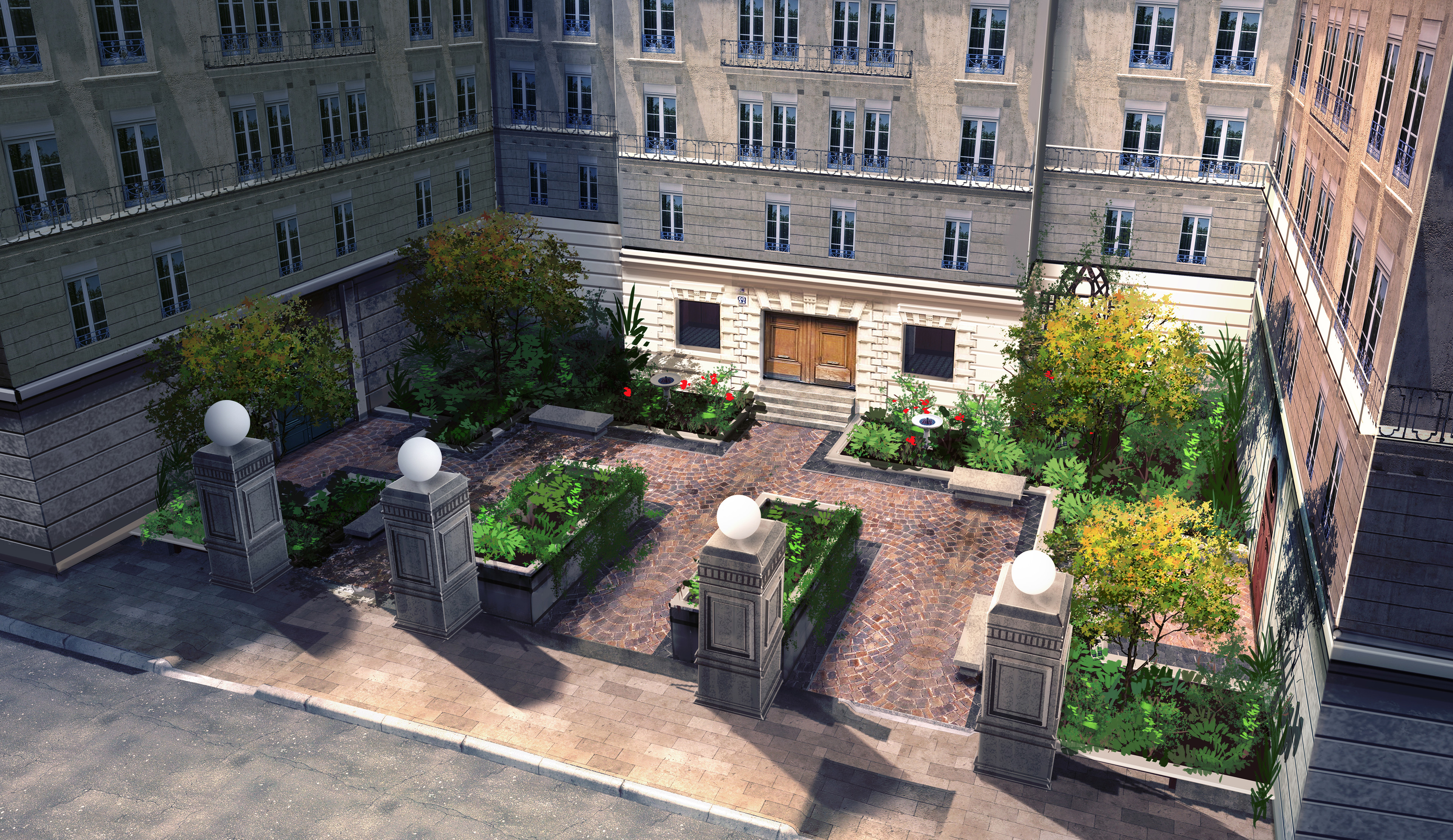 Paris courtyard