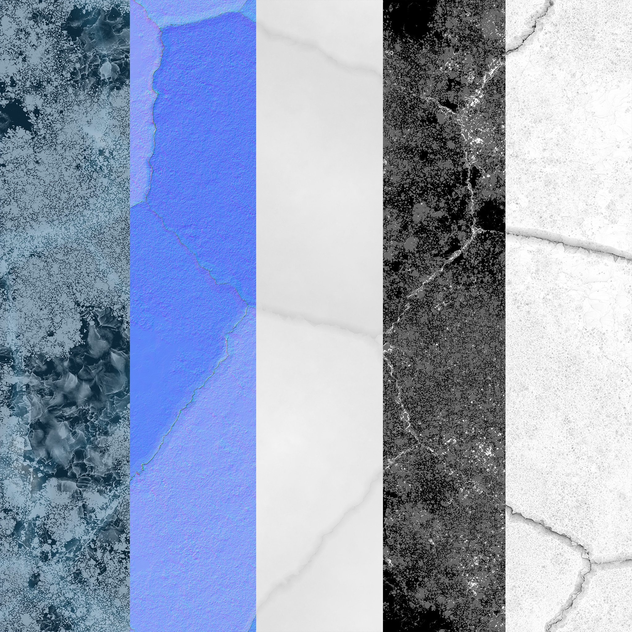 Frosted ice texture set