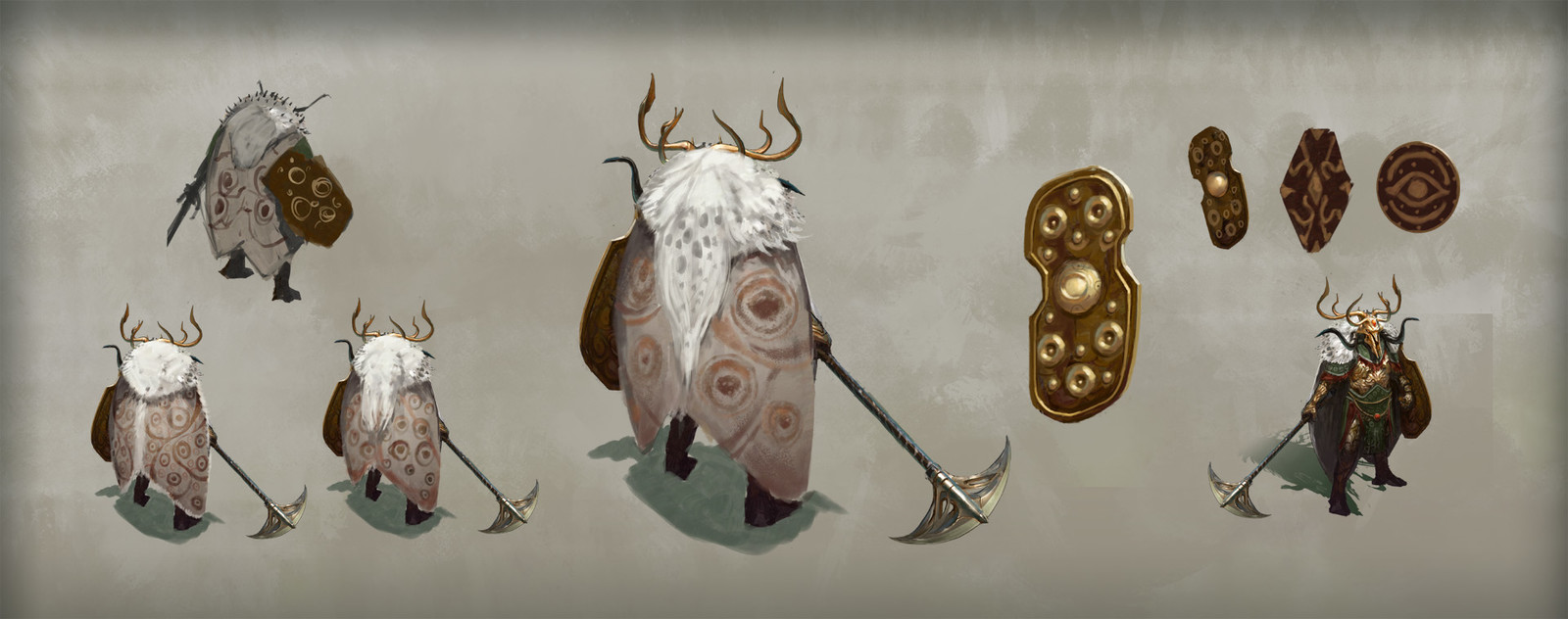 Back and shield