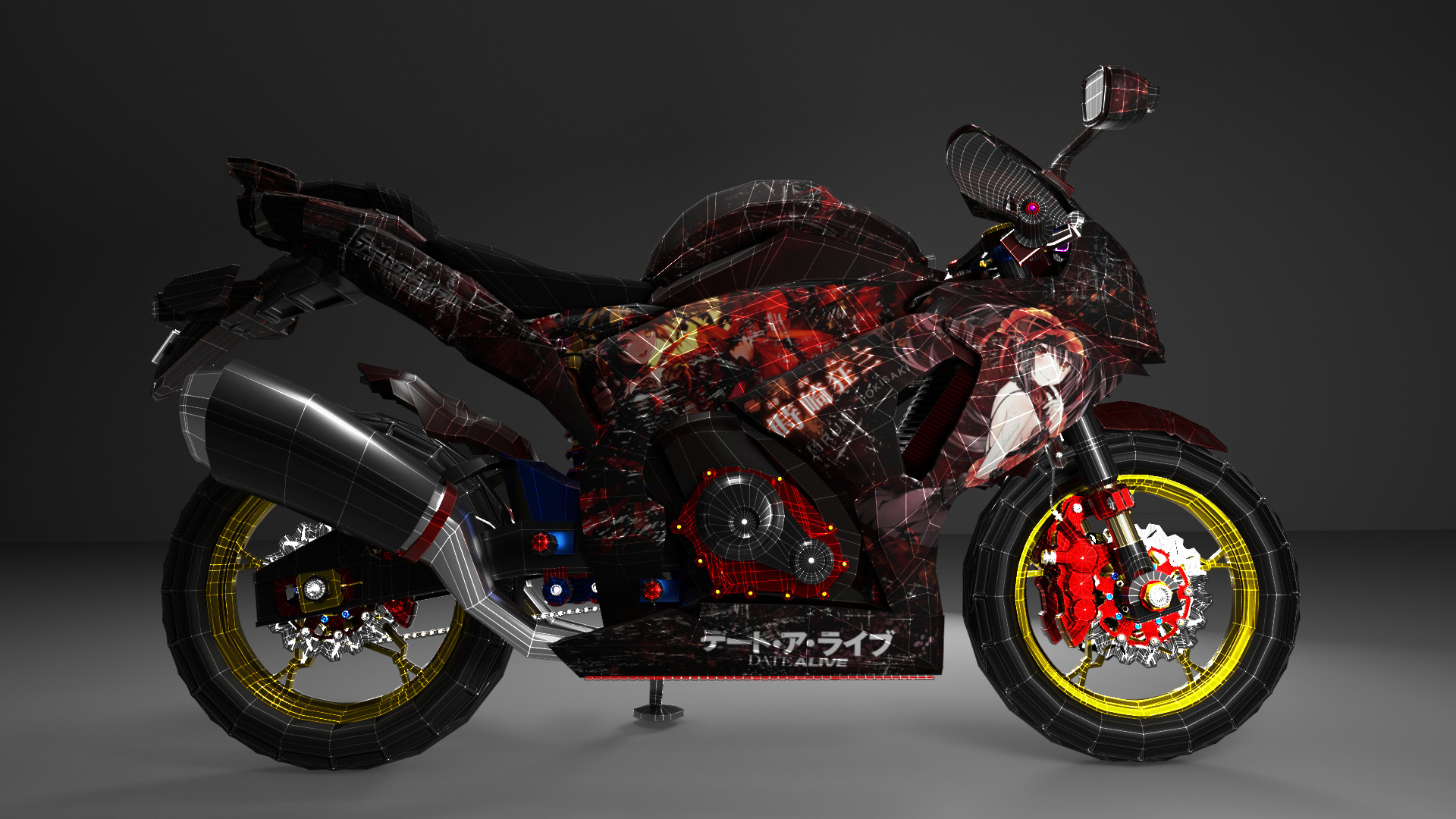 Motorcycle Anime Stickers Motorcycle for Life