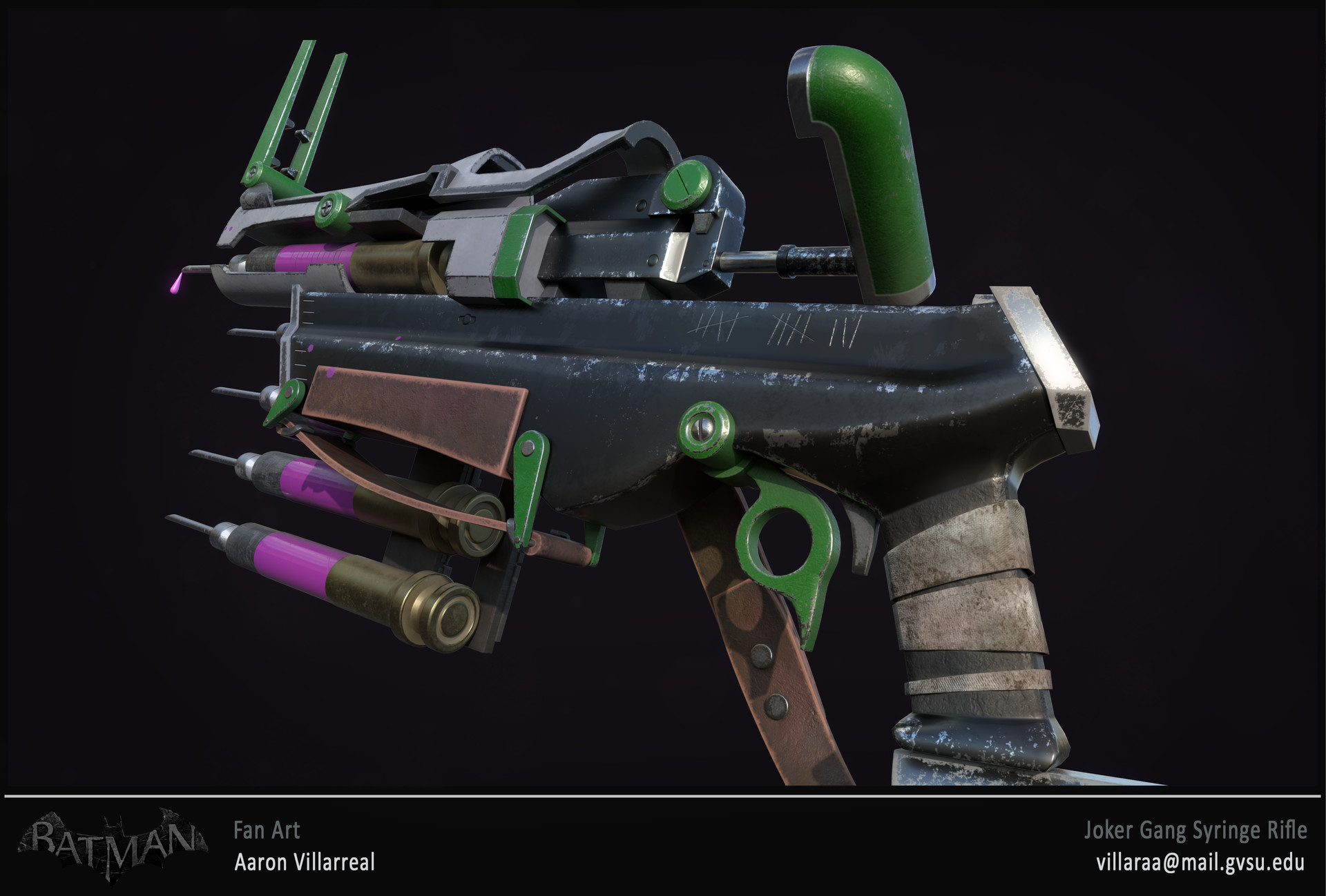 Aaron Villarreal Batman Arkham Joker Gang Syringe Rifle