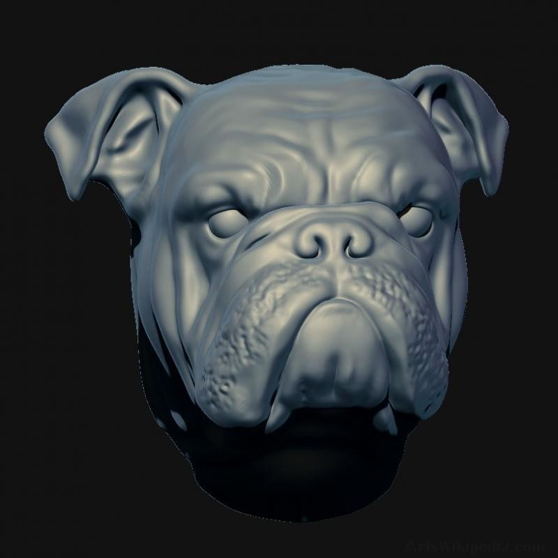 激安本物 Painting: 3d Bulldog! ブルドッグ!】 絵画: d 【3 絵画