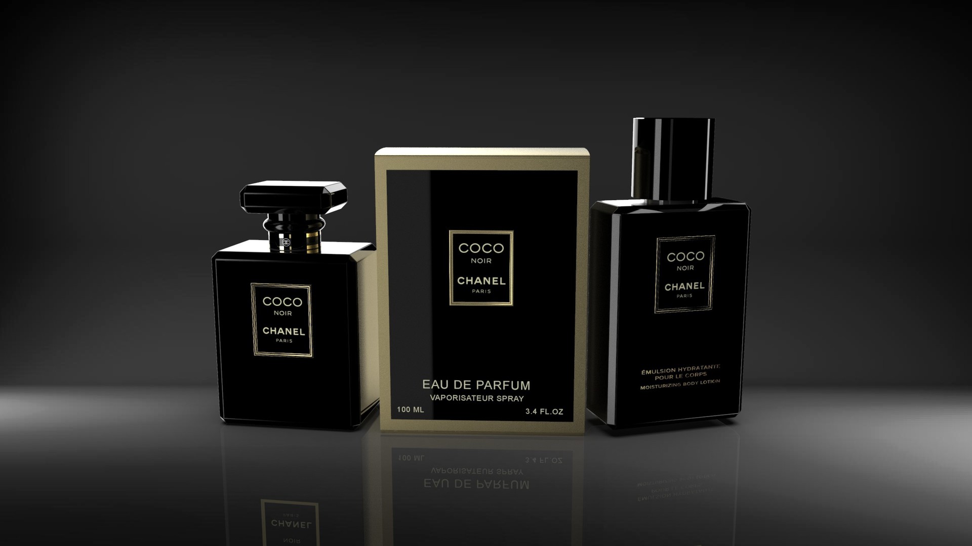 3D Chanel Coco Noir Perfume With Box - TurboSquid 1876689