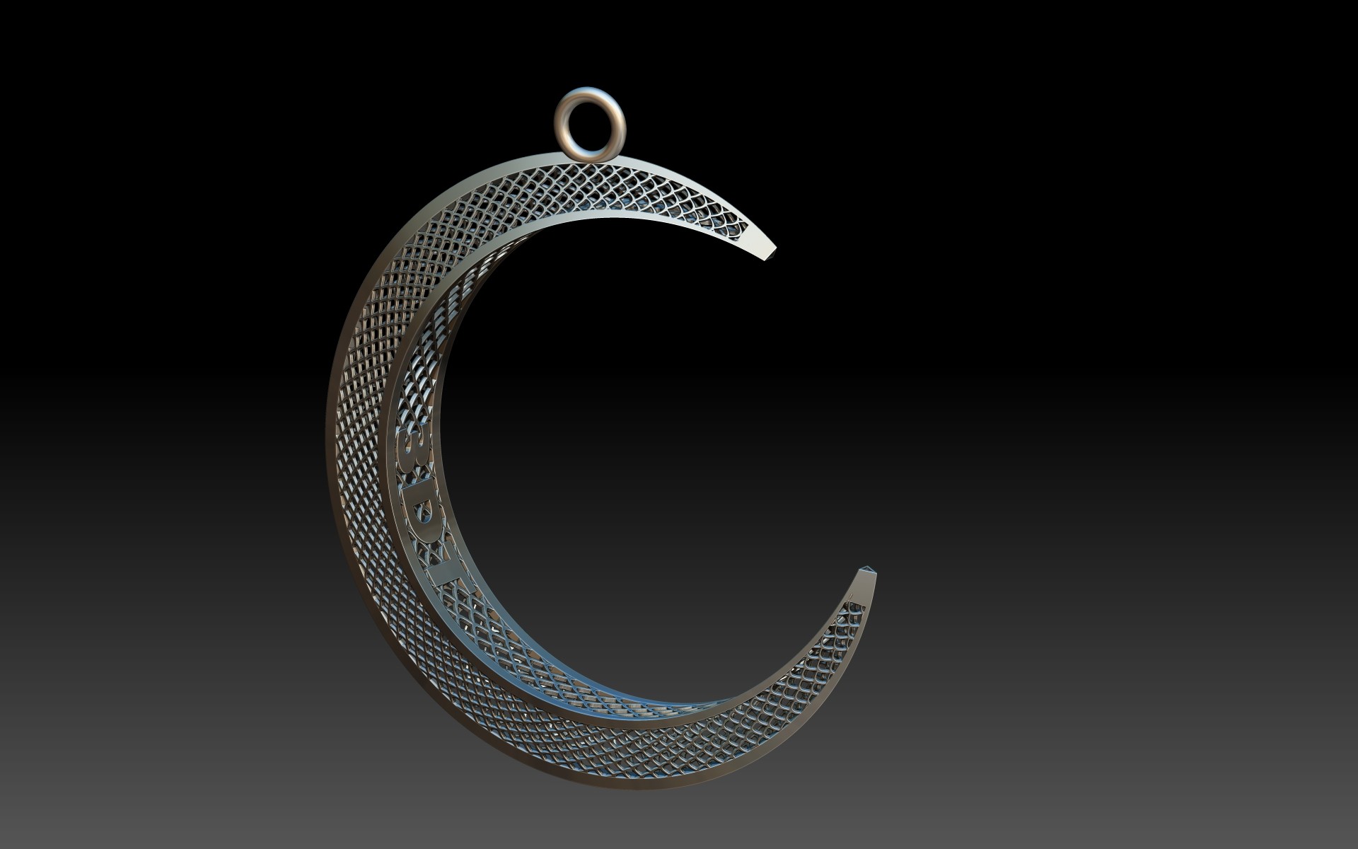 A.K. CHENG - Ceramic 3D Printing Jewelry Design - Crescent Moon