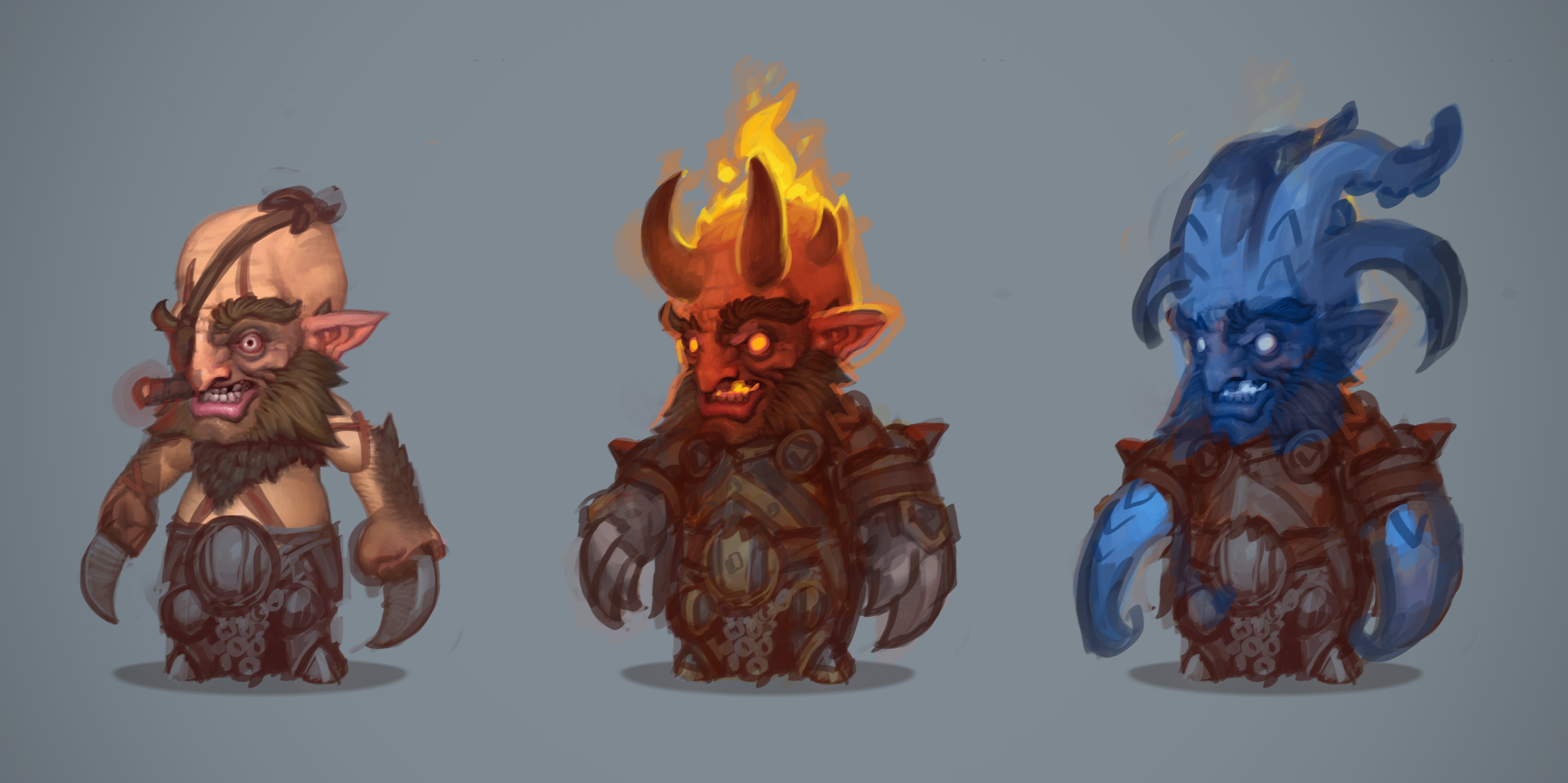 Familiars of orcs shamans and paladins (sketches)