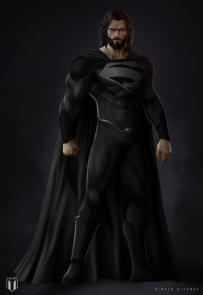 Doomsday Superman Black Suit Artstation Superman Black Suit Design Nimesh Niyomal artstation superman black suit