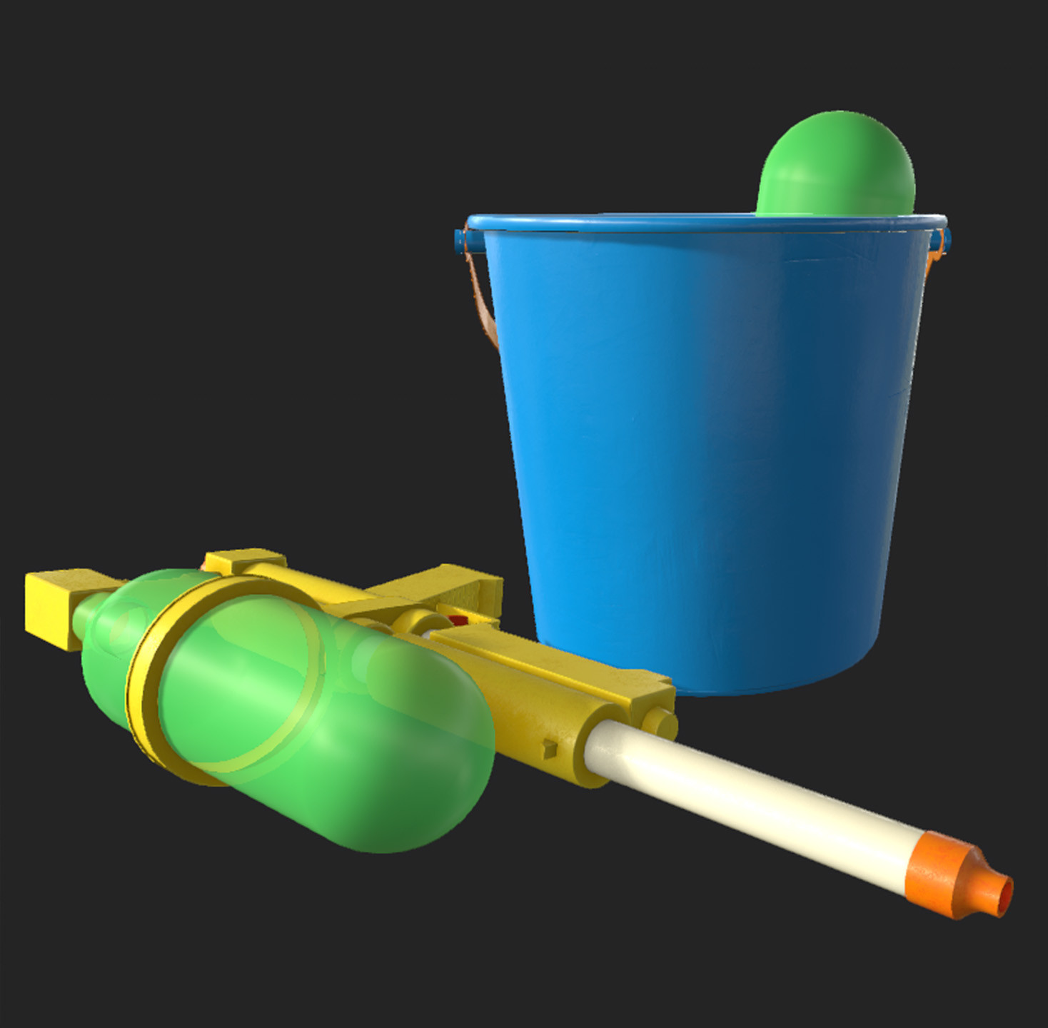 Water blaster and bucket