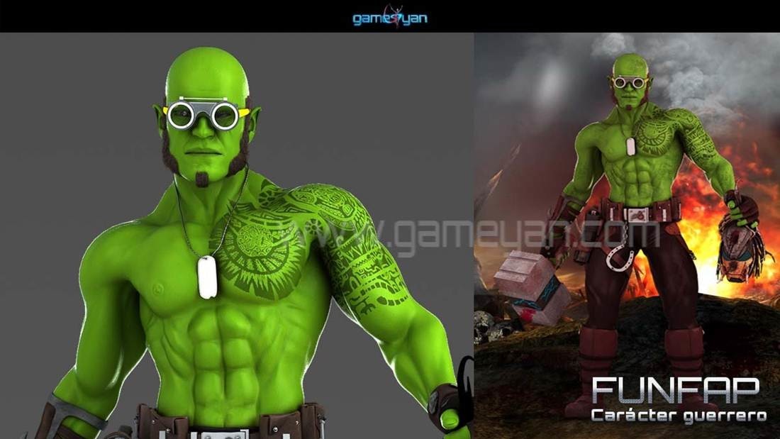 Artstation 3d Funifap Warrior 3d Character Creator Gameyan Studio