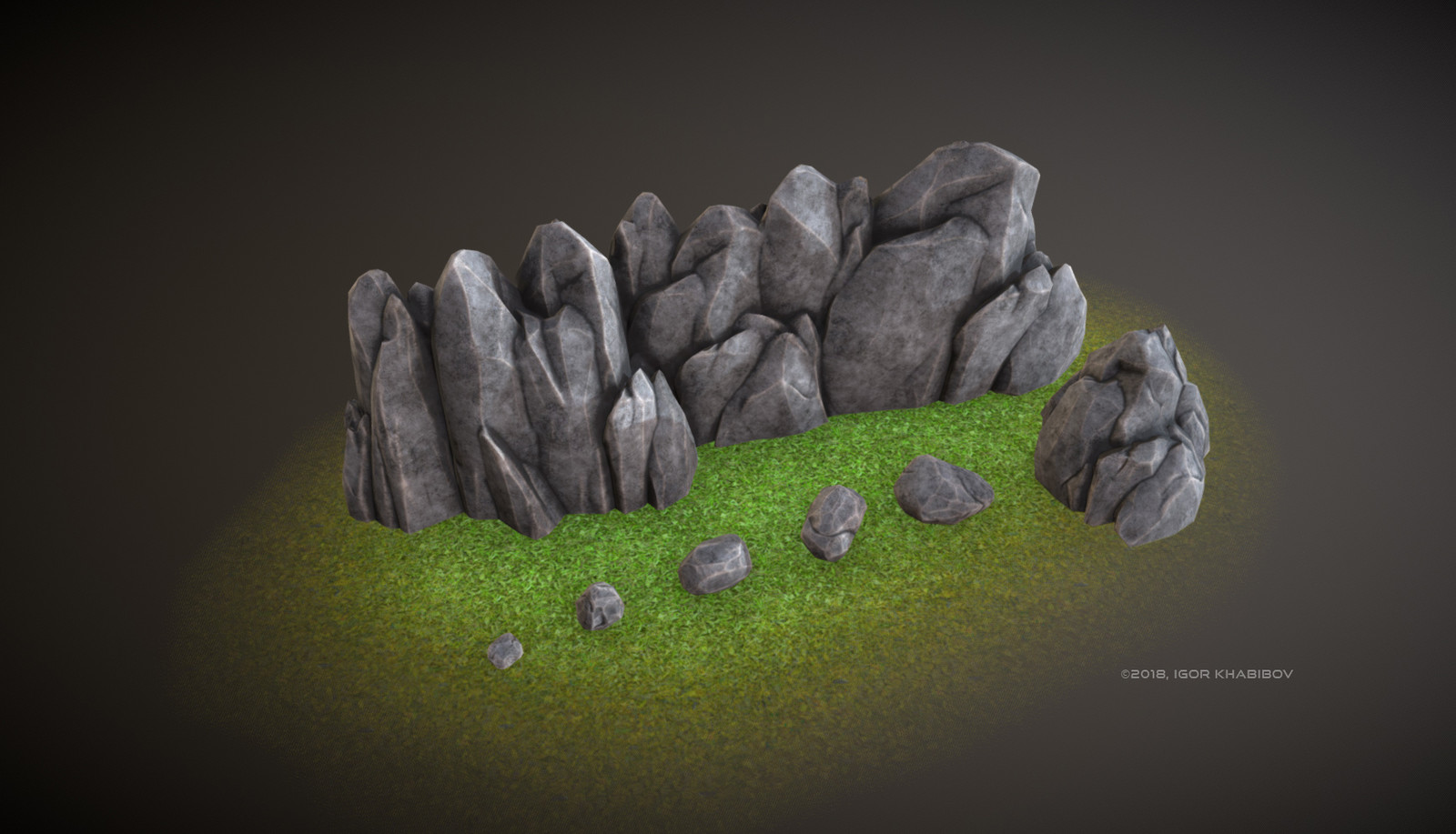 Stylized rock formations