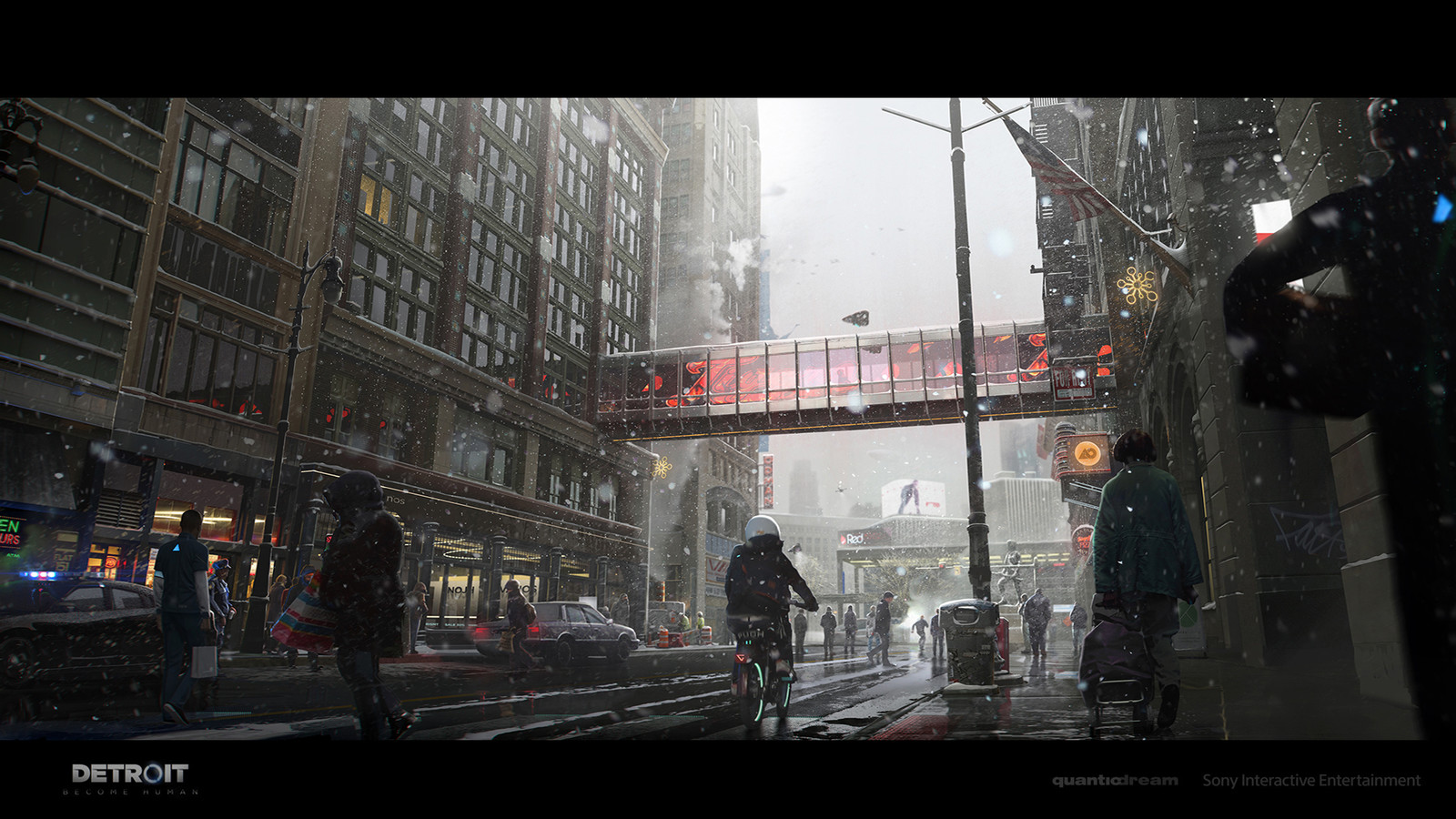 Artstation Detroit Become Human Street Life Concept Art Antoine Boutin