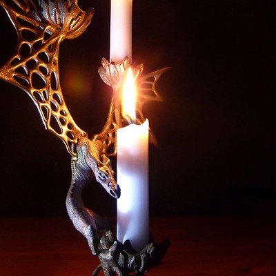 dragon candleholder - 3D printed 