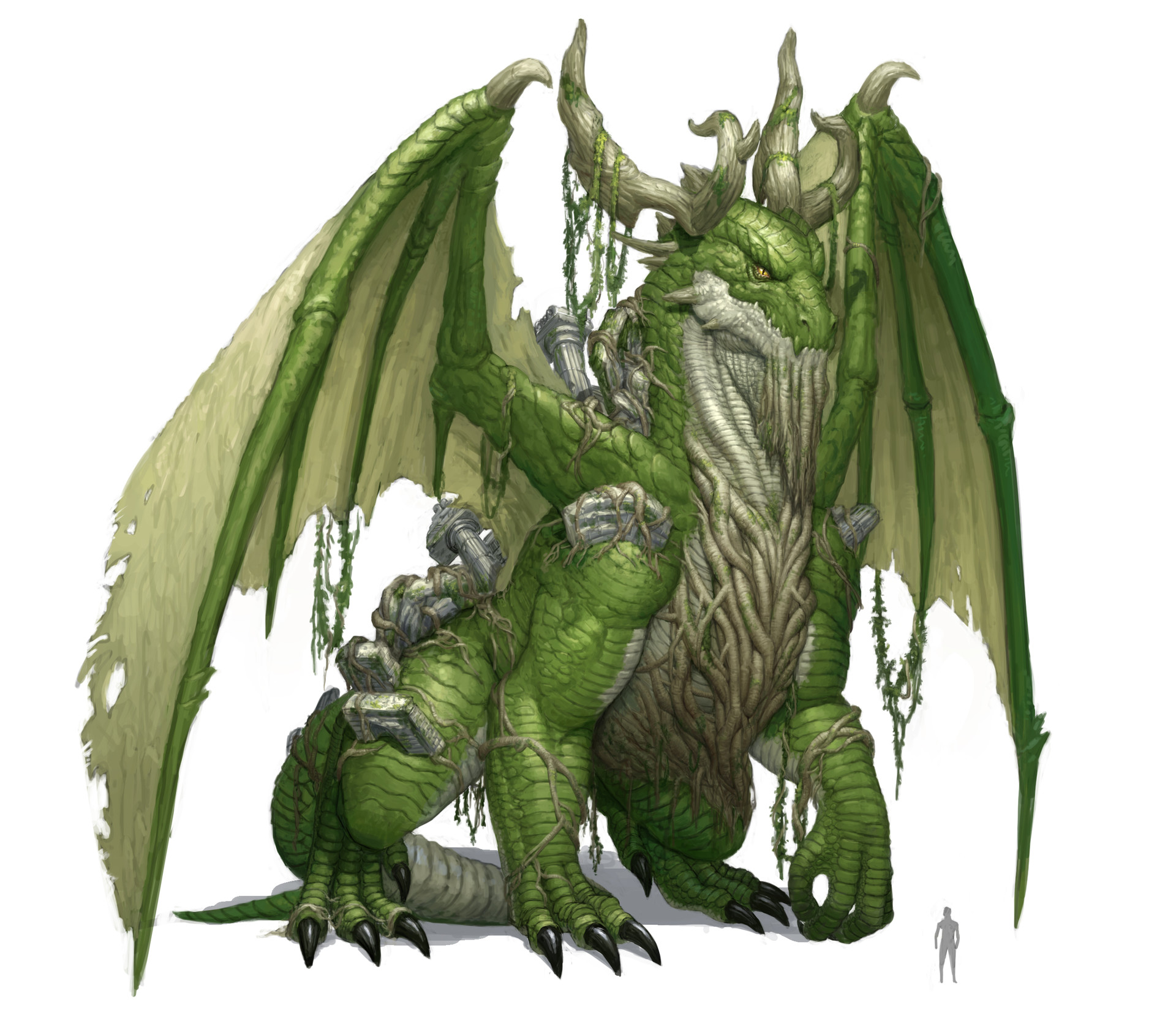 ArtStation - Ancient green dragon
