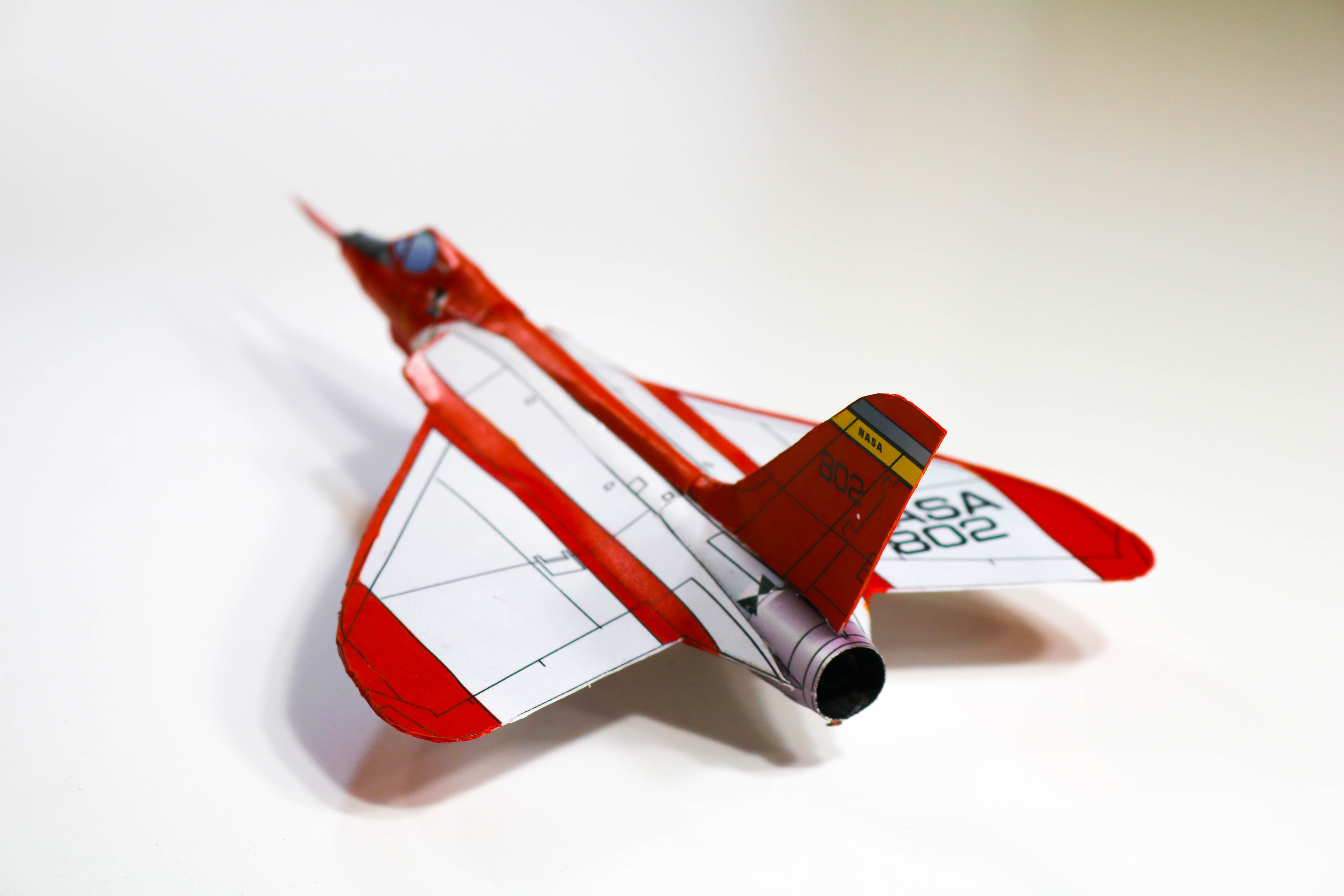F5D Skylancer Paper Card Model: Card model built by Dale Jackson. 
Designed by Christoph Stahl at http://papercraft.stahlhart.net/