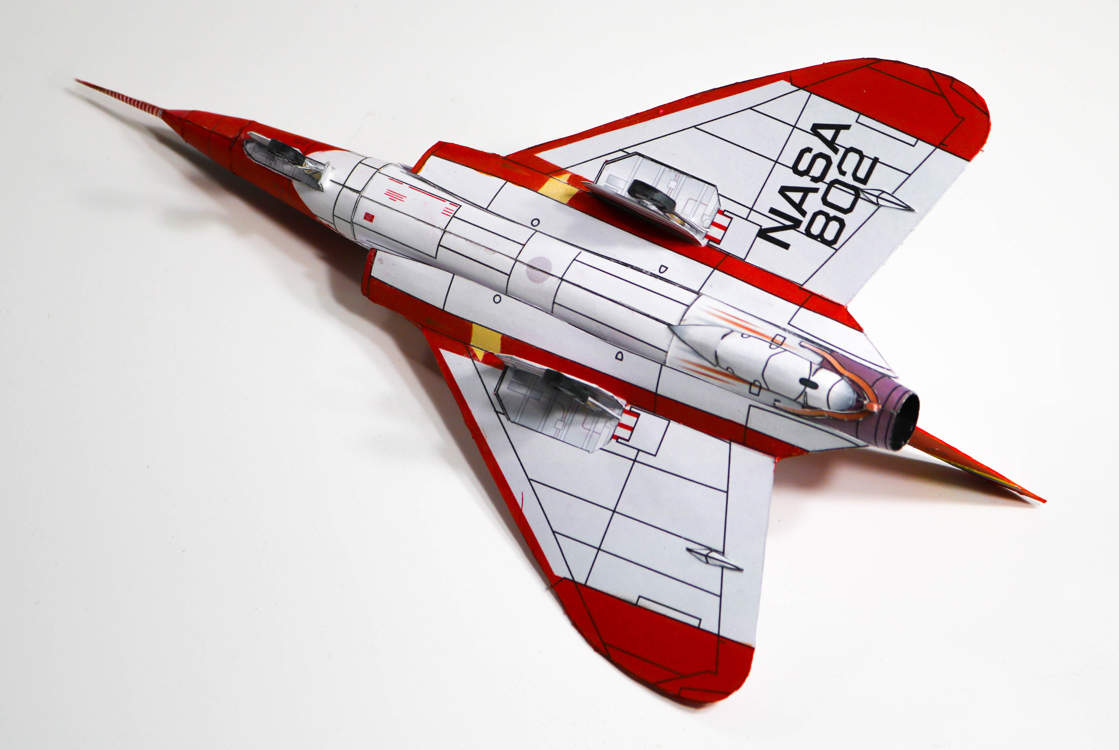 F5D Skylancer Paper Card Model: Card model built by Dale Jackson. 
Designed by Christoph Stahl at http://papercraft.stahlhart.net/
