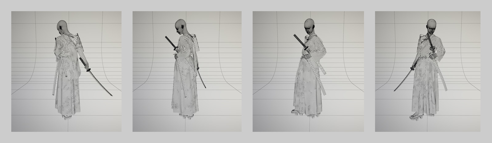 Wireframe turntable details