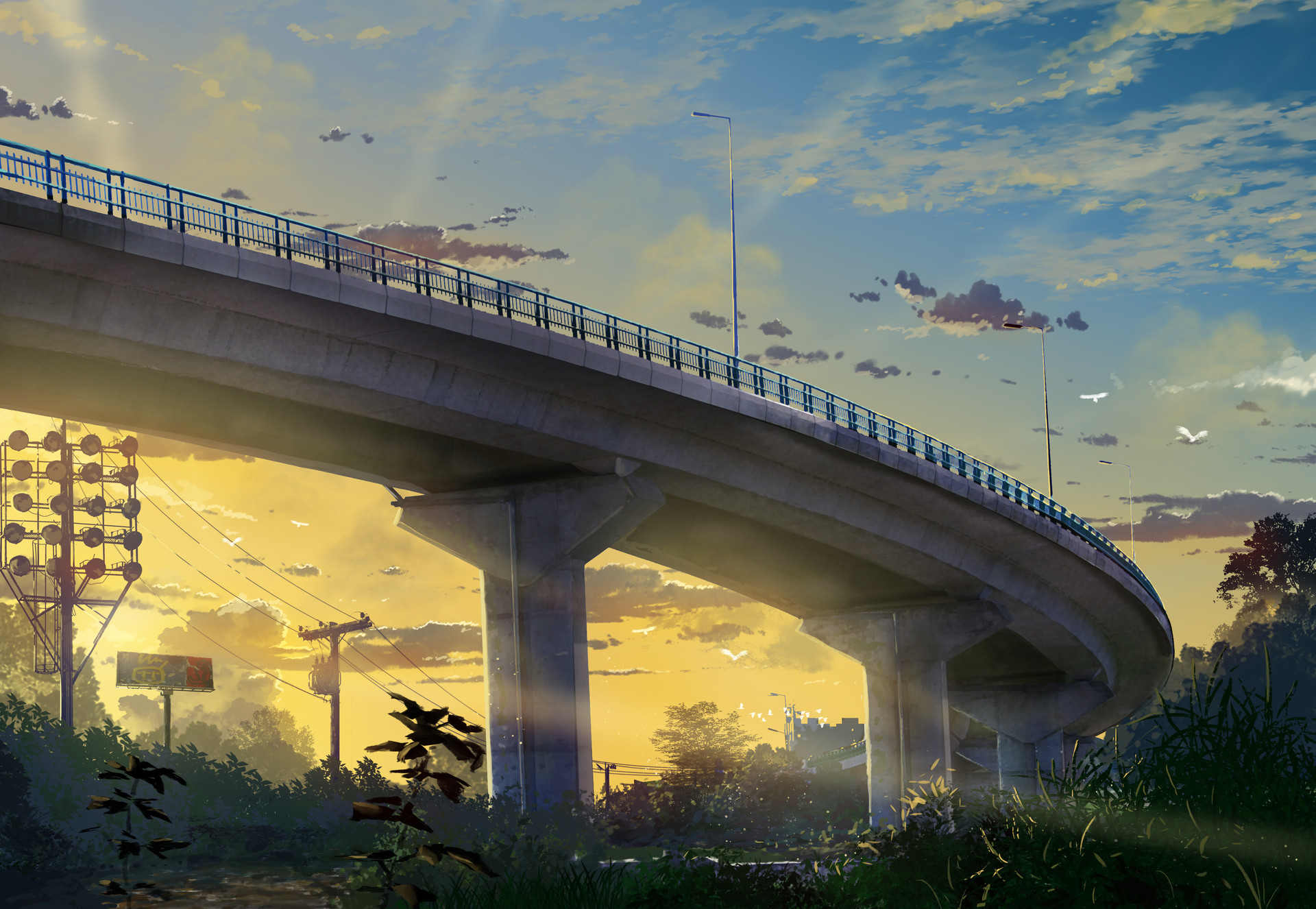 The bridge, background for anime.
