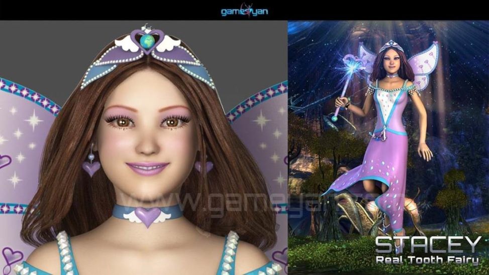 Gameyan Studio - 3D Stacey Real Tooth Fairy Cartoon Character Modelling -  Gameyan Character Animation Studio