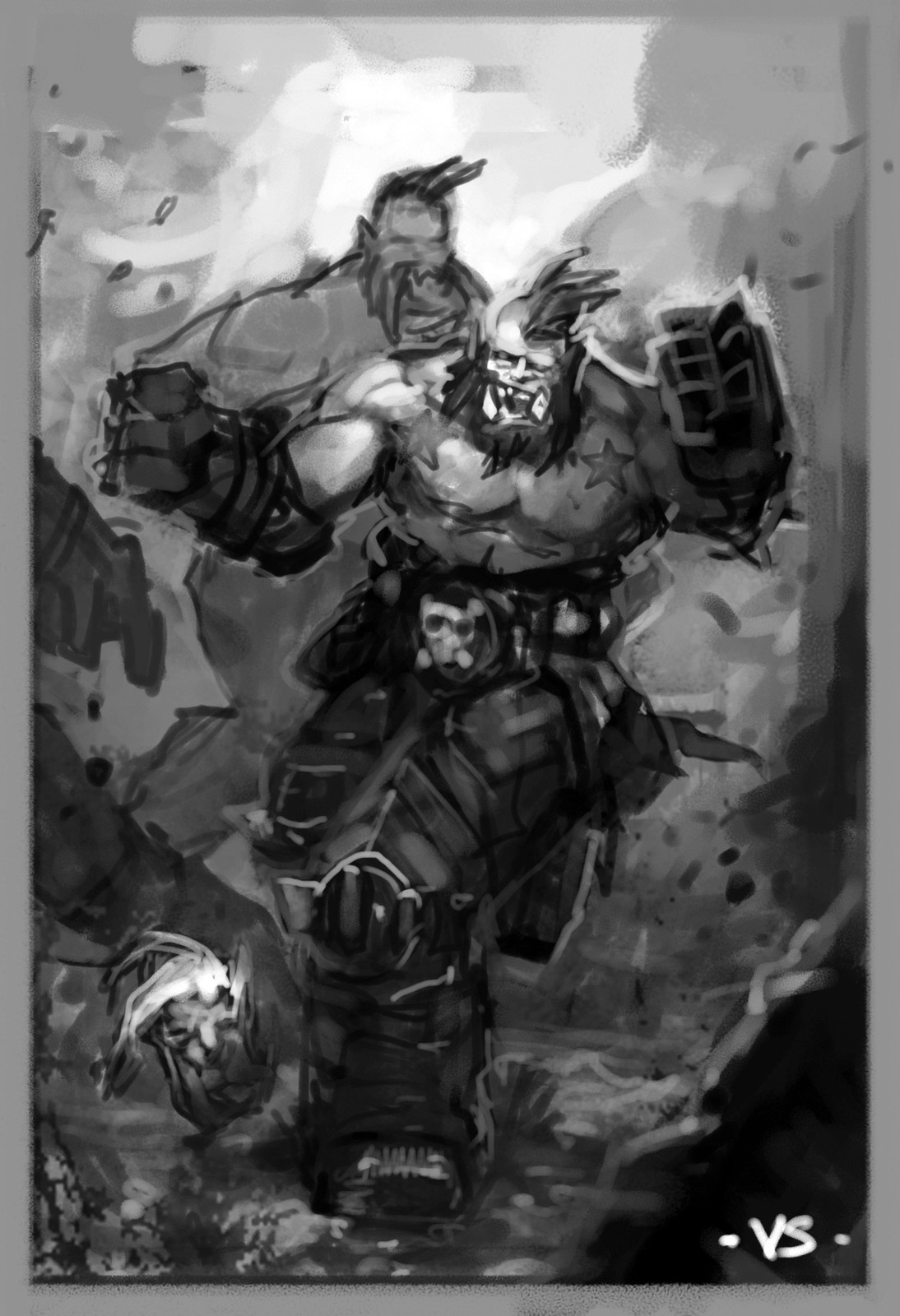 Orks goblinsball players (original game of orcs in which the goblin is used instead of a ball)
