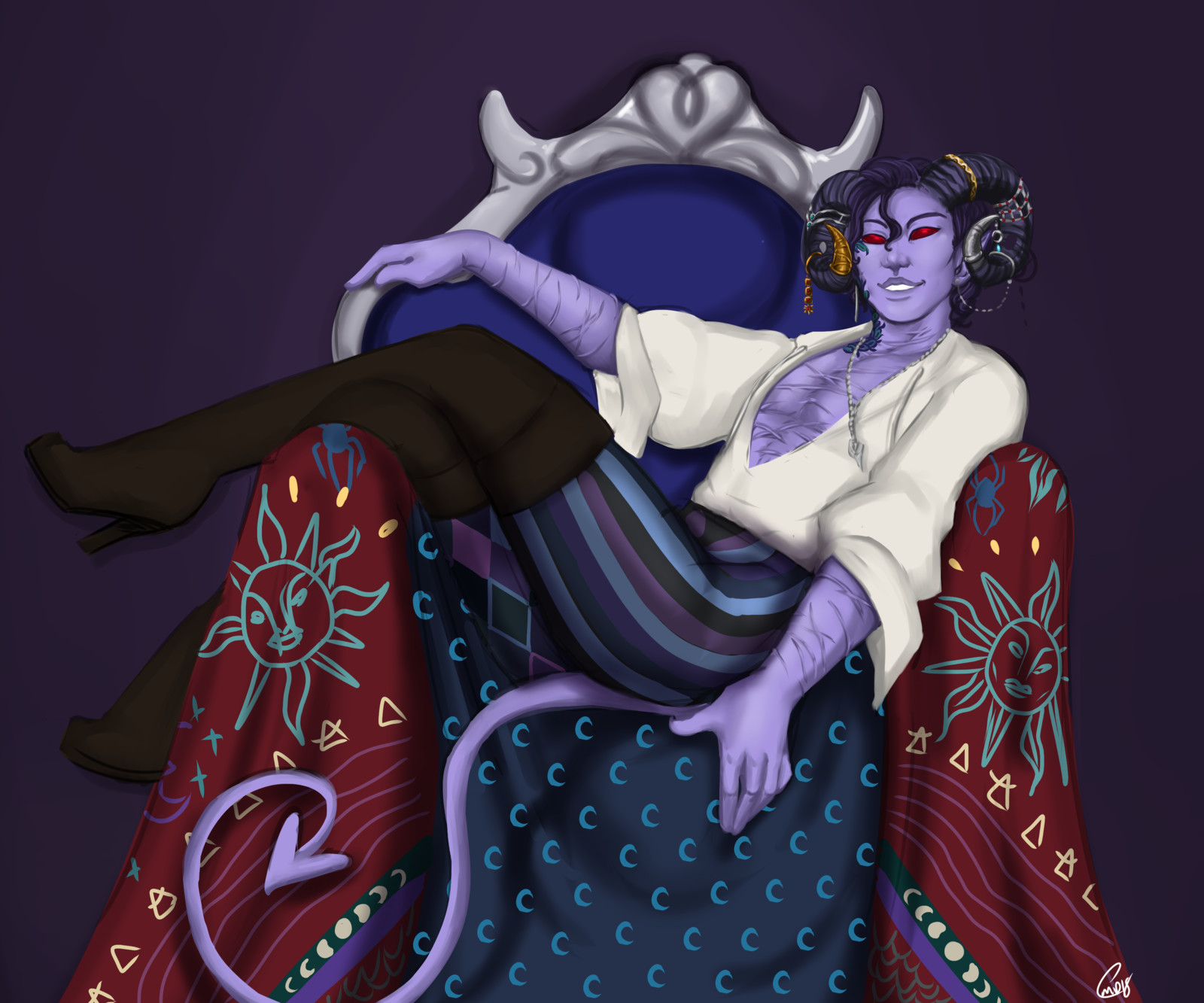 Artstation Sweet Blood Hunter Mary Day A tiefling blood hunter with high chaotic energy. artstation sweet blood hunter mary day