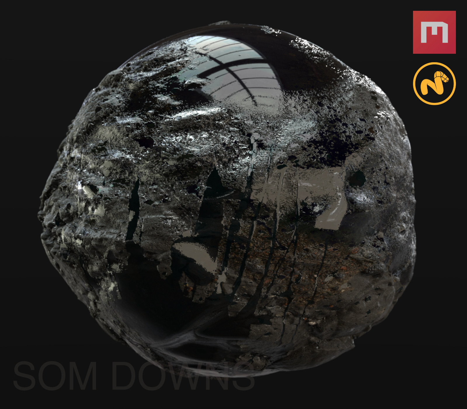 Oil Spill Material - Rendered in Modo