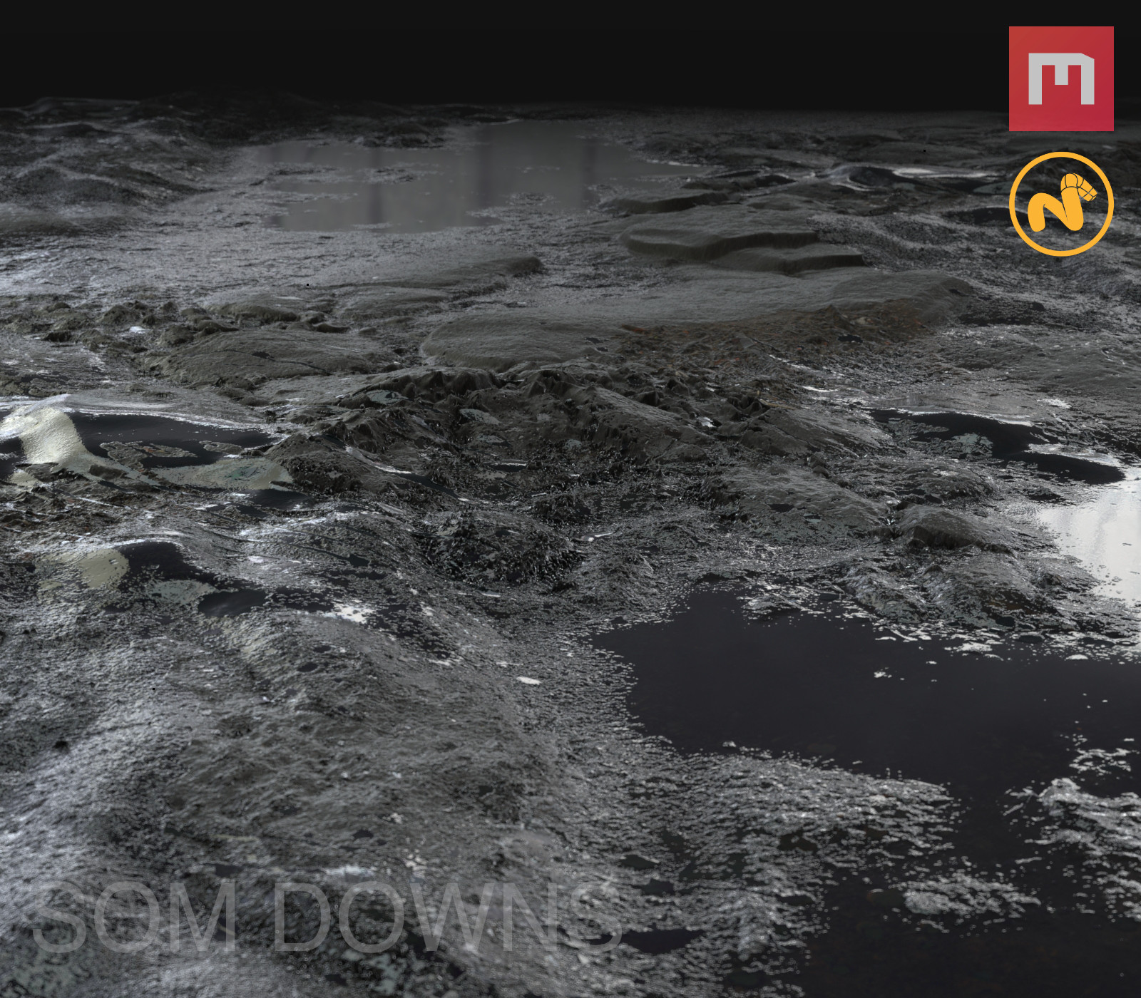 Tiled Oil Spill Material - Rendered in Modo