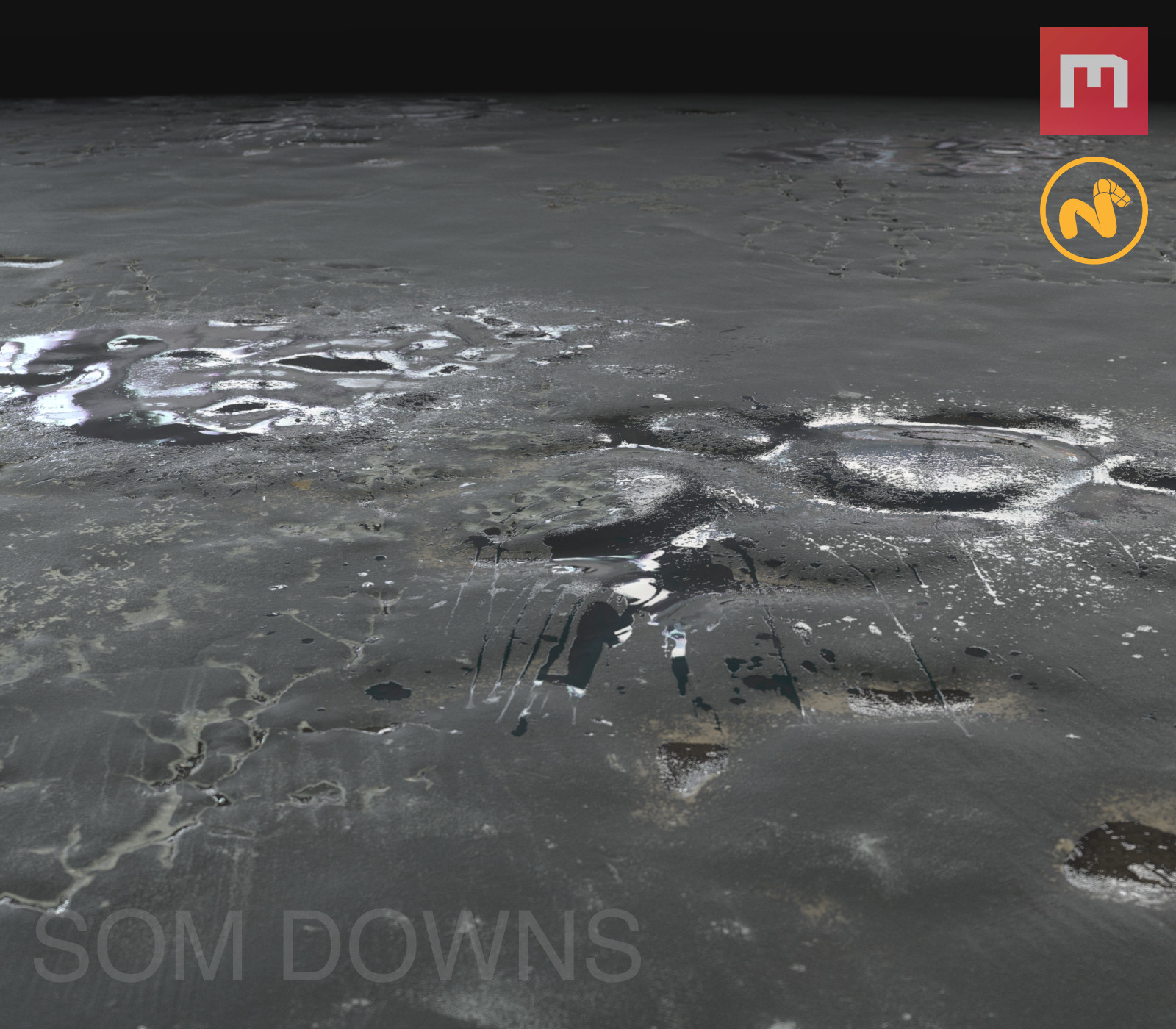 Tiling Oily Concrete Floor Material - Rendered in Modo