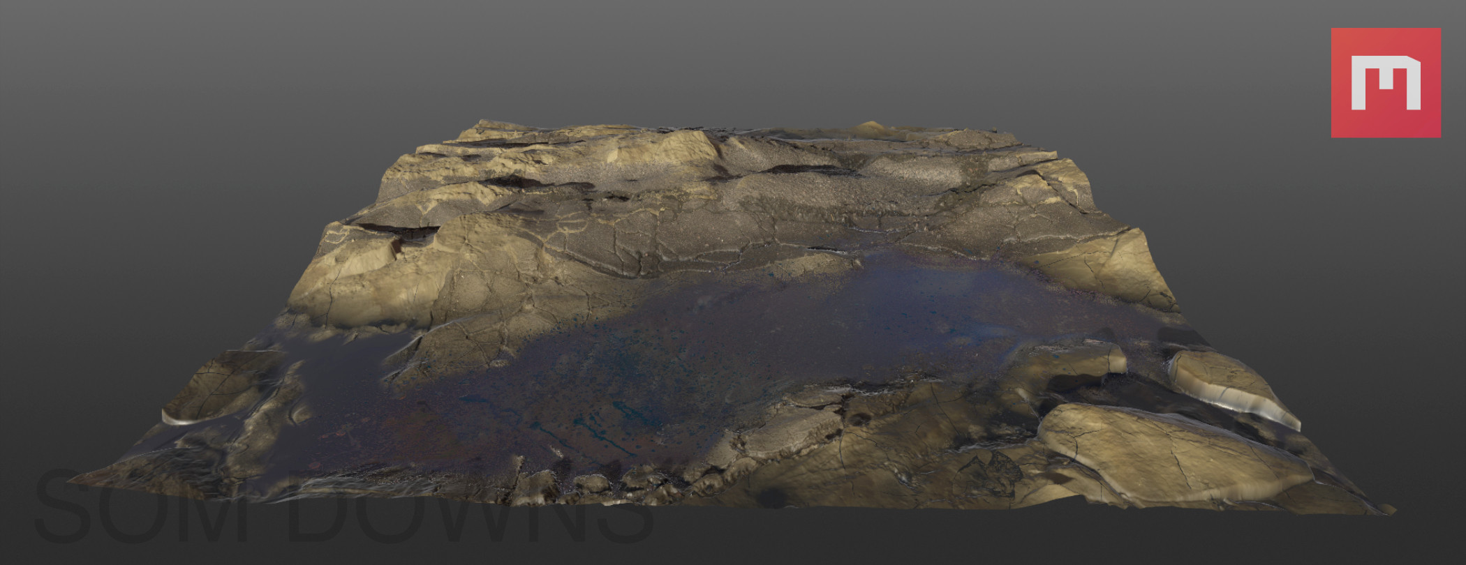 Oily River in Alien Wasteland - Created in Megascans