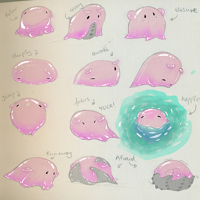 Jelly, Character Design for a short animation.