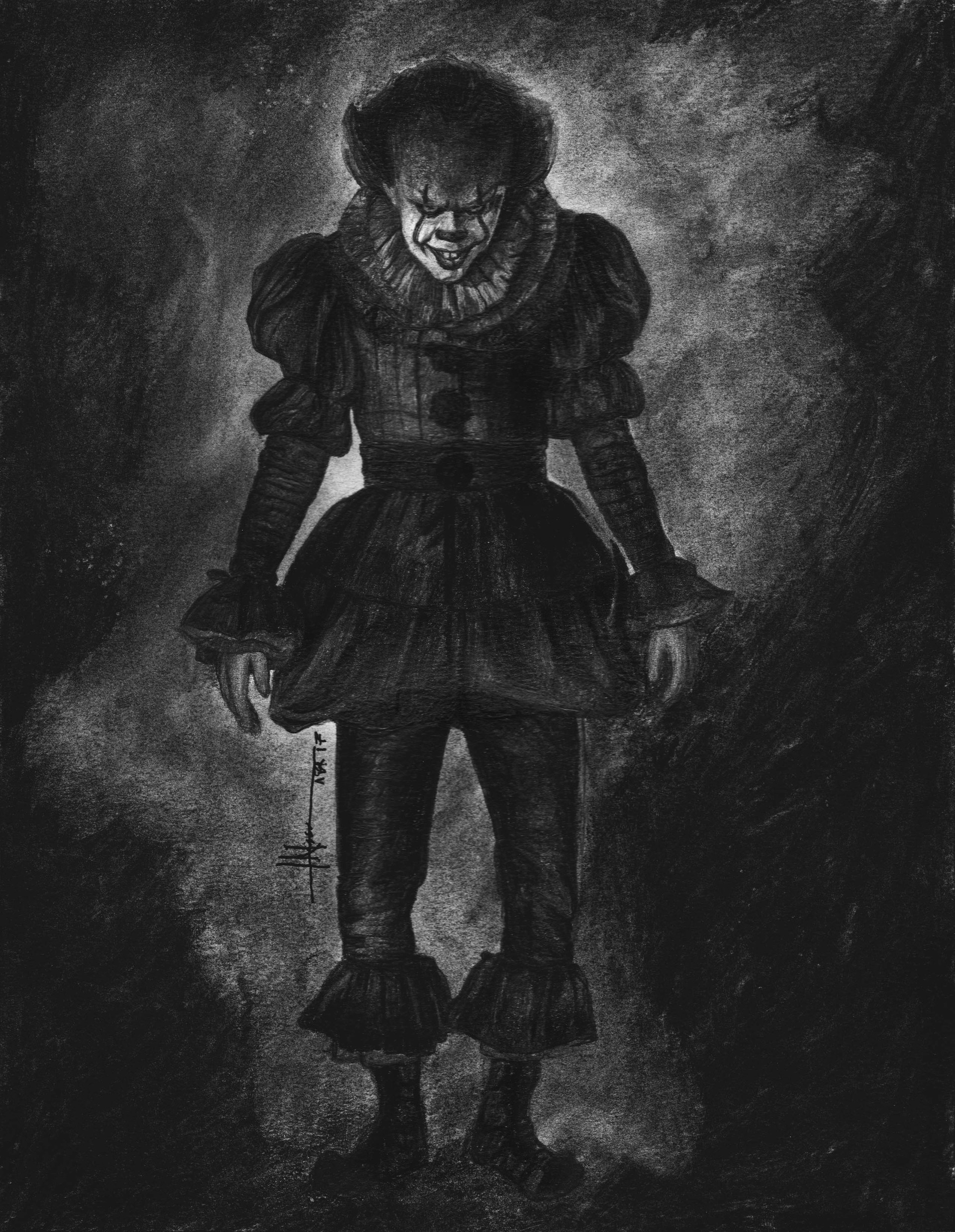 Alex Lopez Pennywise (IT 2017) Drawing Commission