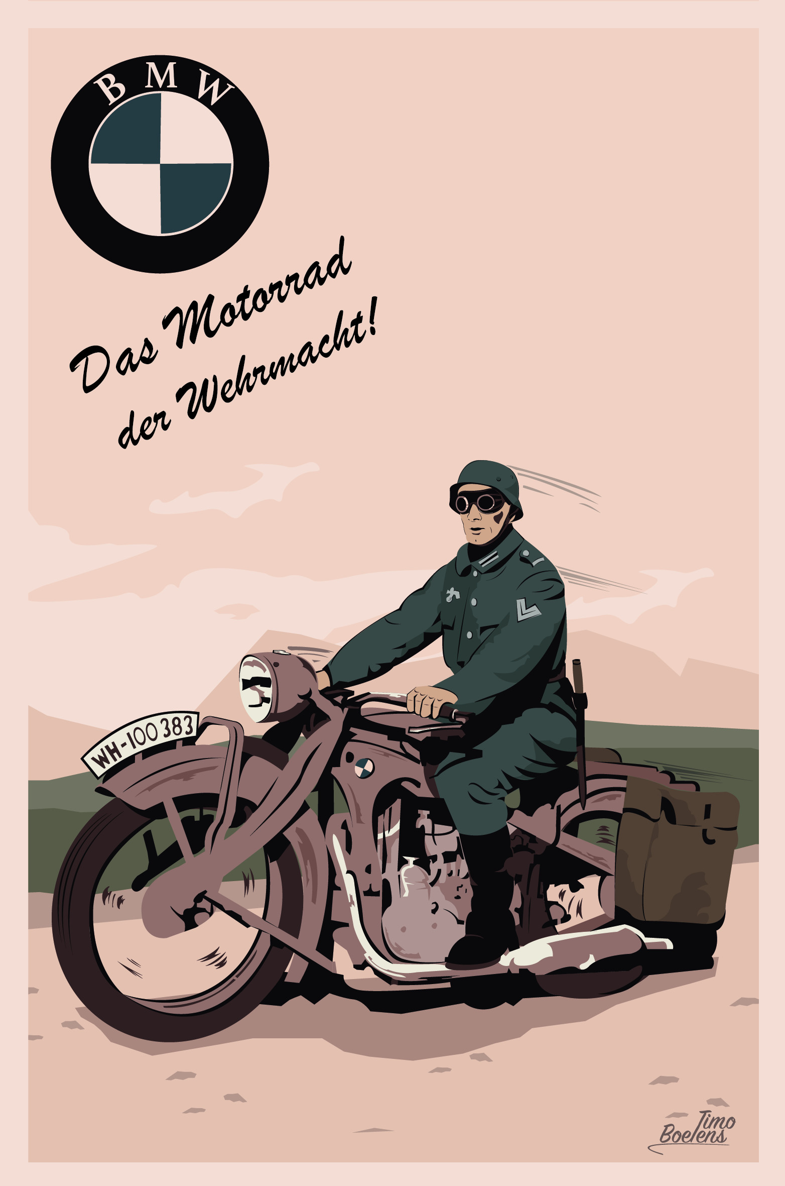 ArtStation - BMW R12 Wehrmacht Poster