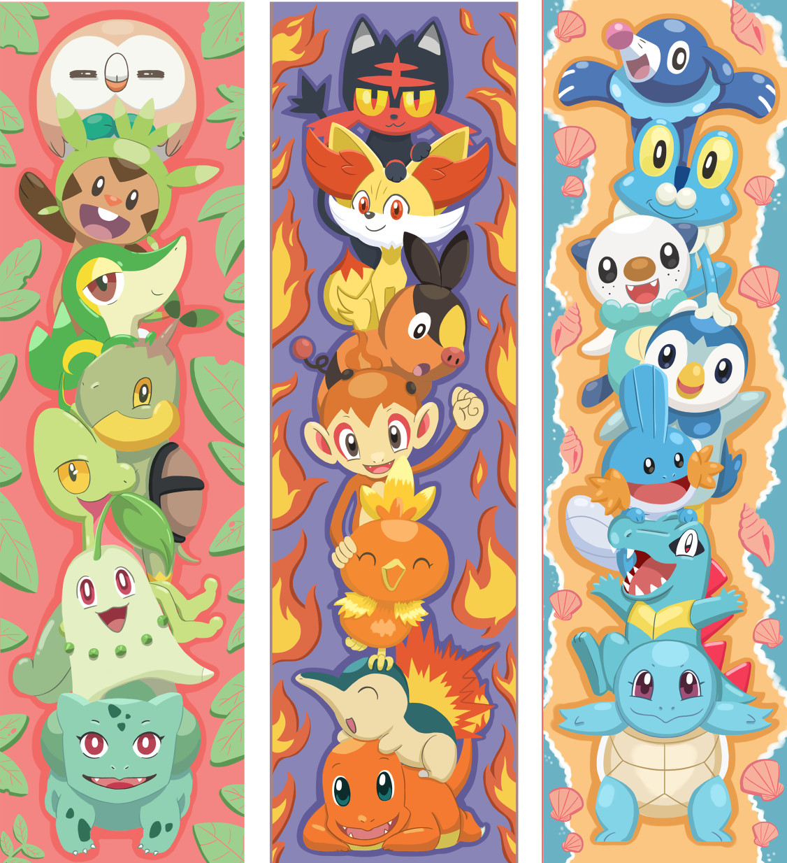 Jennifer MacNab Pokemon Bookmark Designs