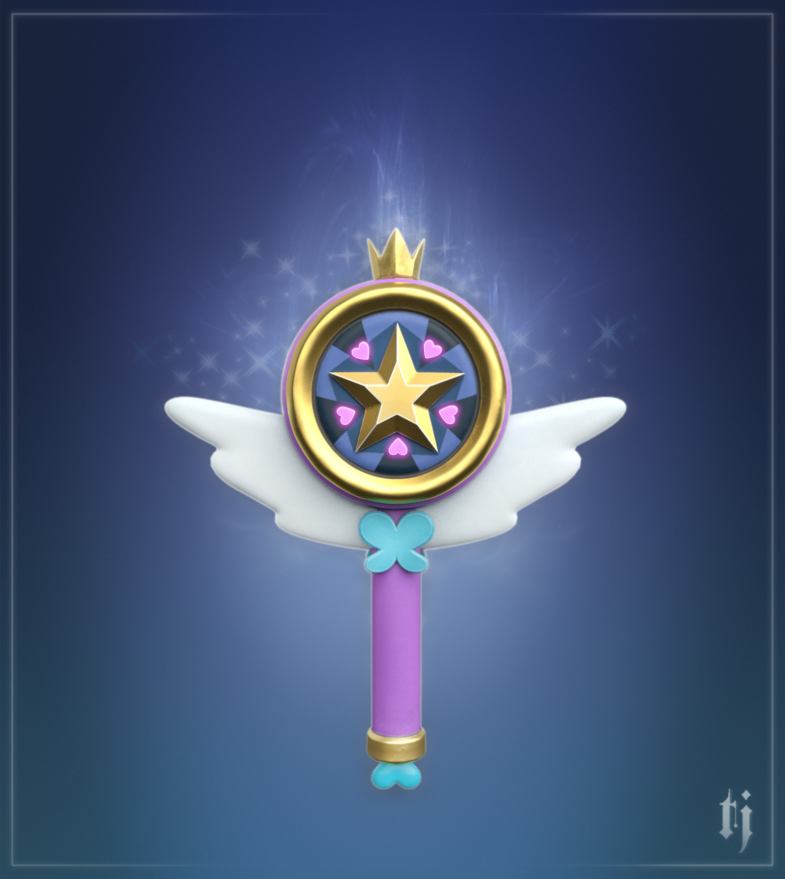 Star outlet butterfly wand