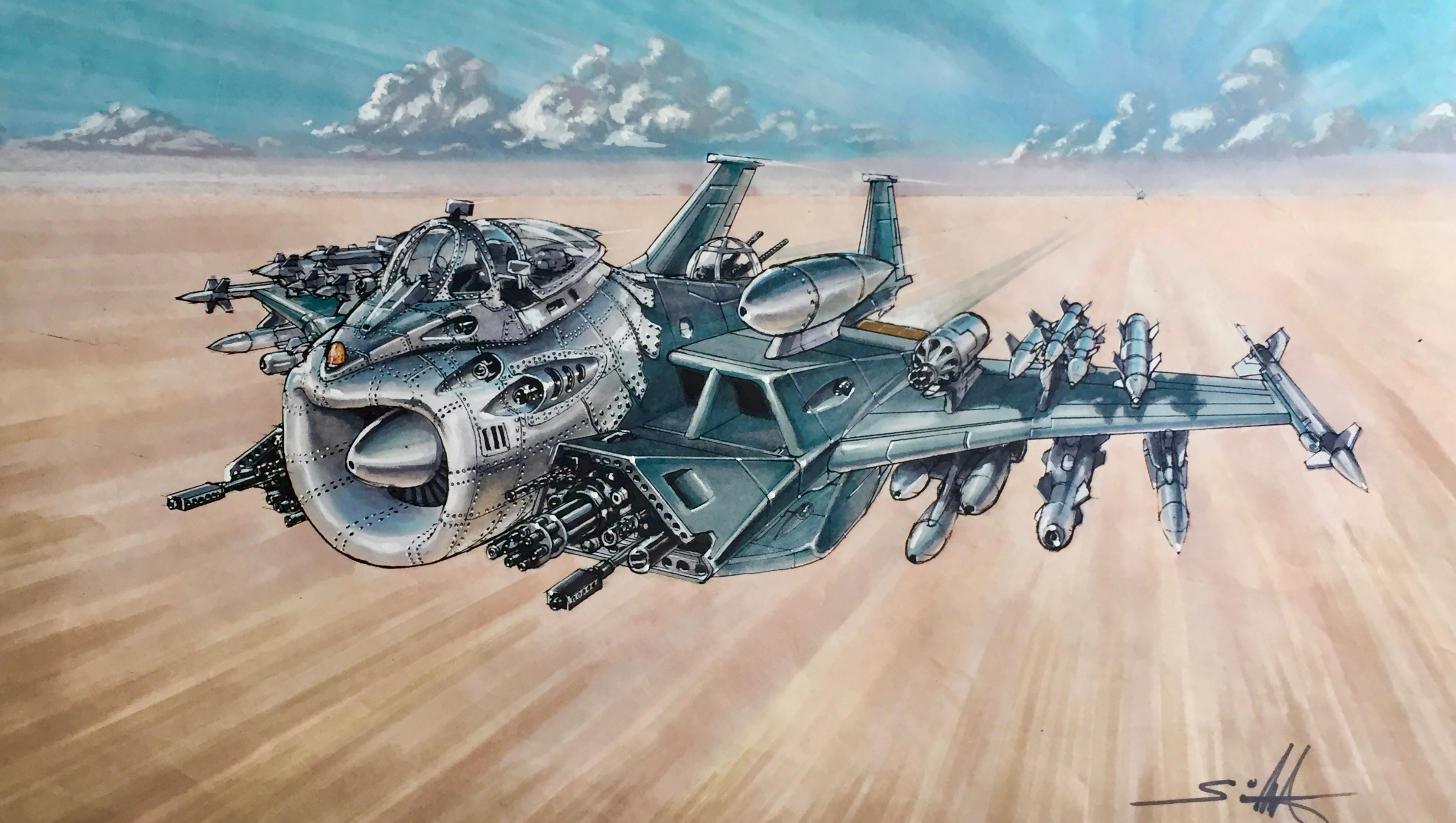 Simon Murton TANK GIRL Jet Girls Jet early concept