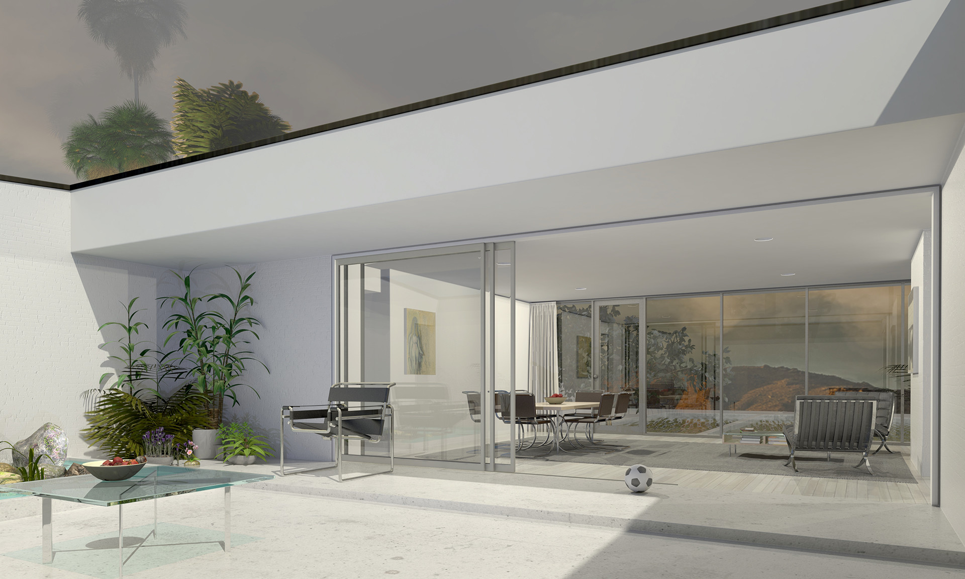 Architectural Visualization of a house designed by Dan Clark of MAD in 2017.