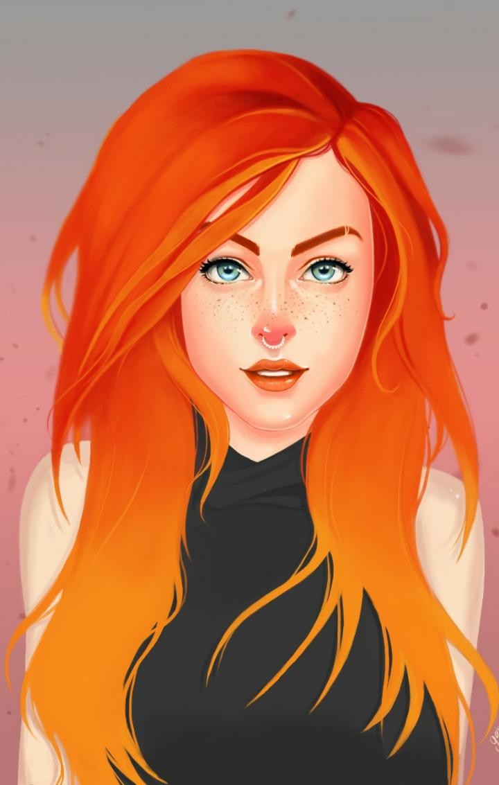 ArtStation - Red hair girl