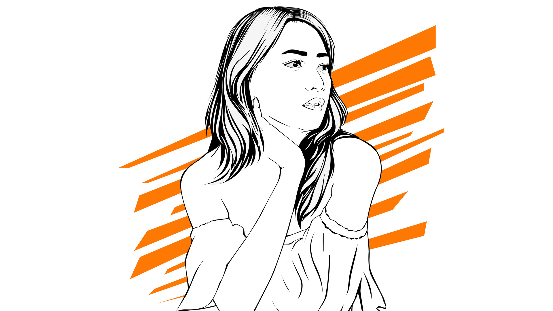 Artstation Line Art Portrait With Adobe Illustrator