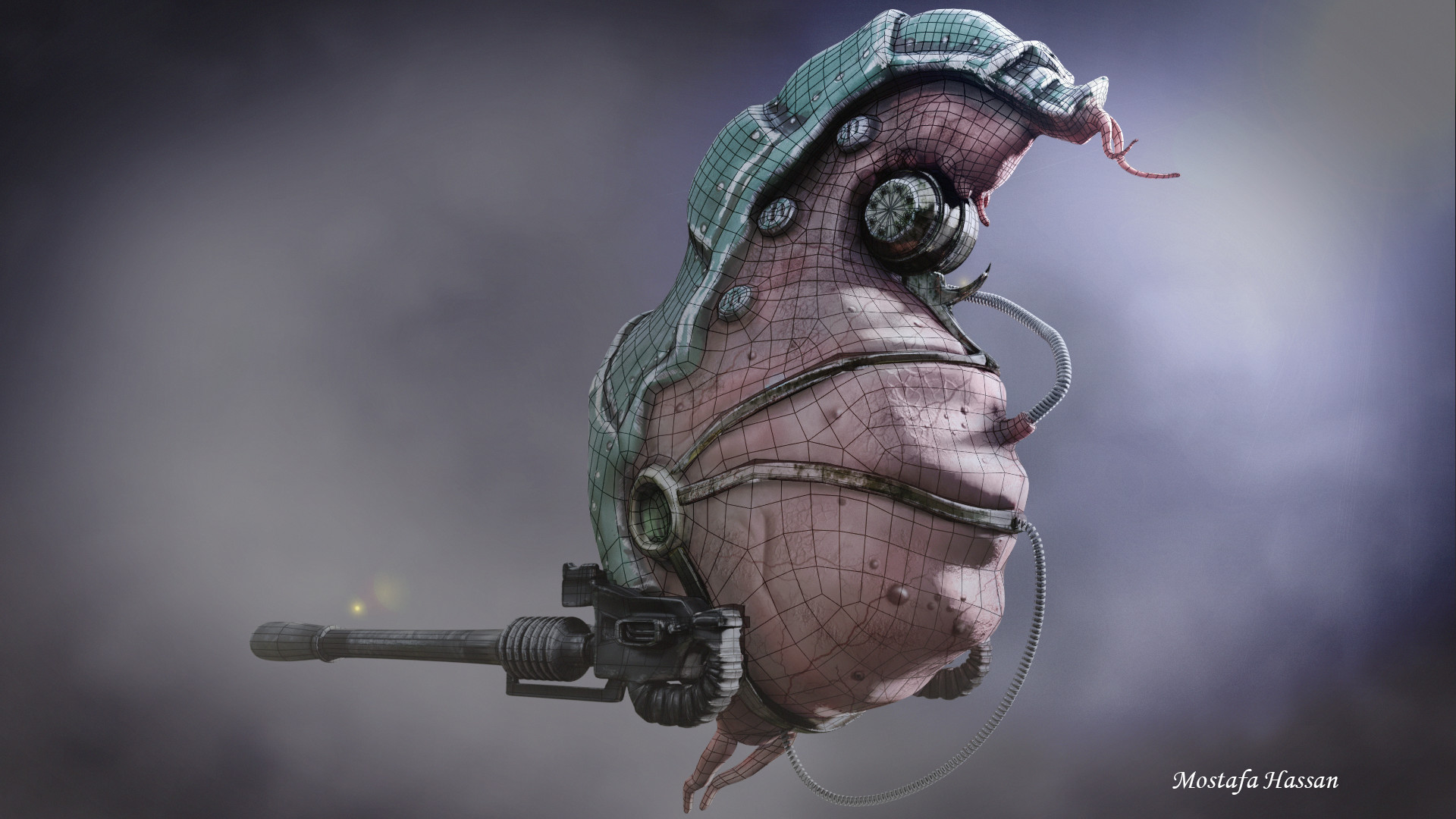 Mostafa Hassan - AI Creature - Foetid bloat drone (WIP)