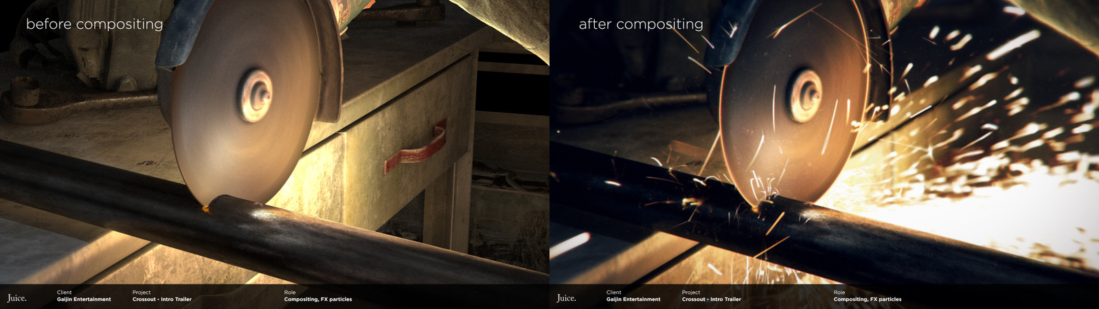 Before and after compositing