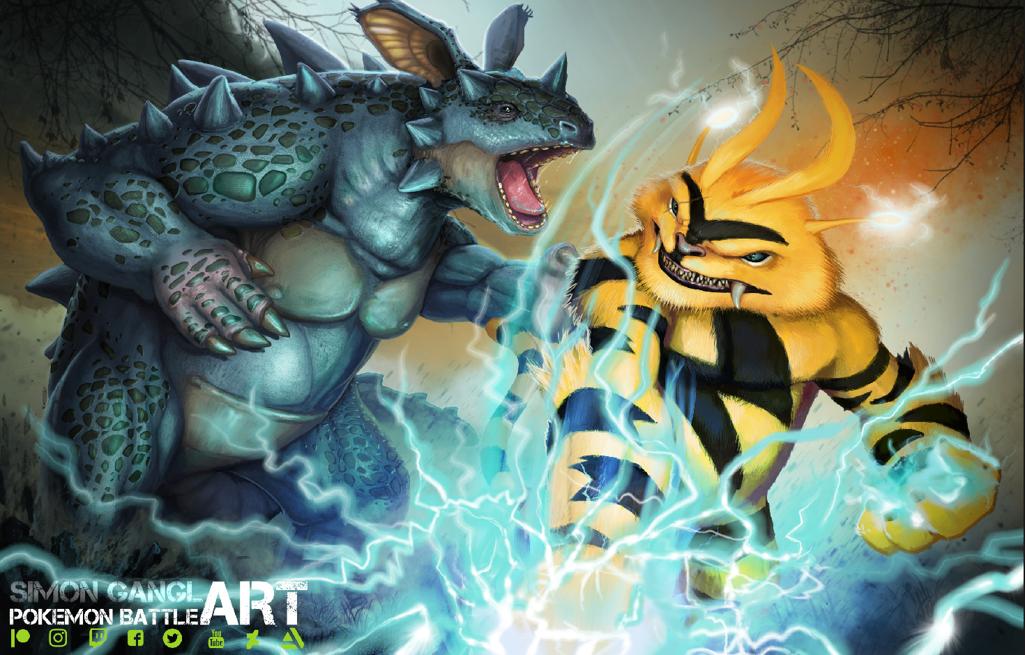 ArtStation - Pokemon Battle!