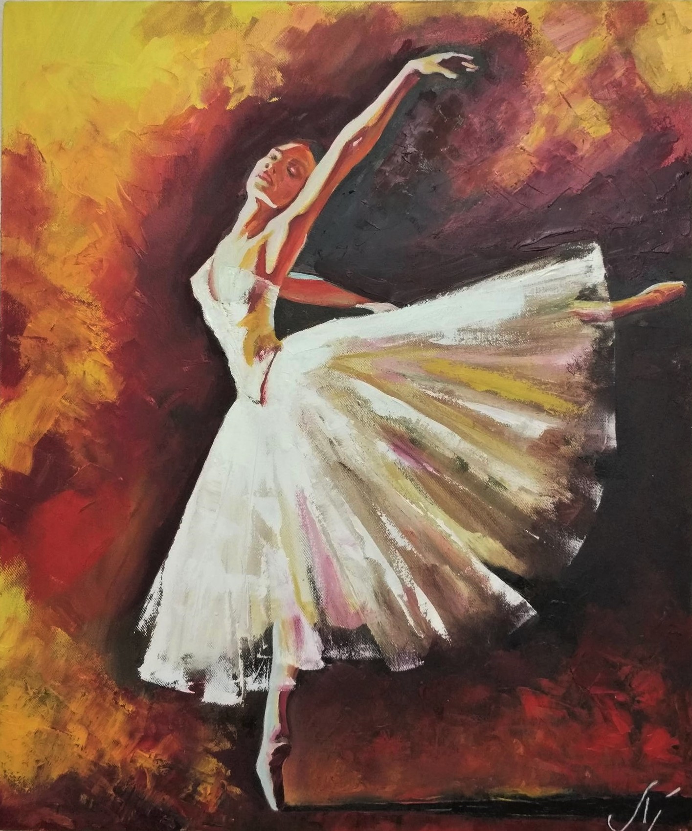 Olha Luka Ballerina Oil Painting
