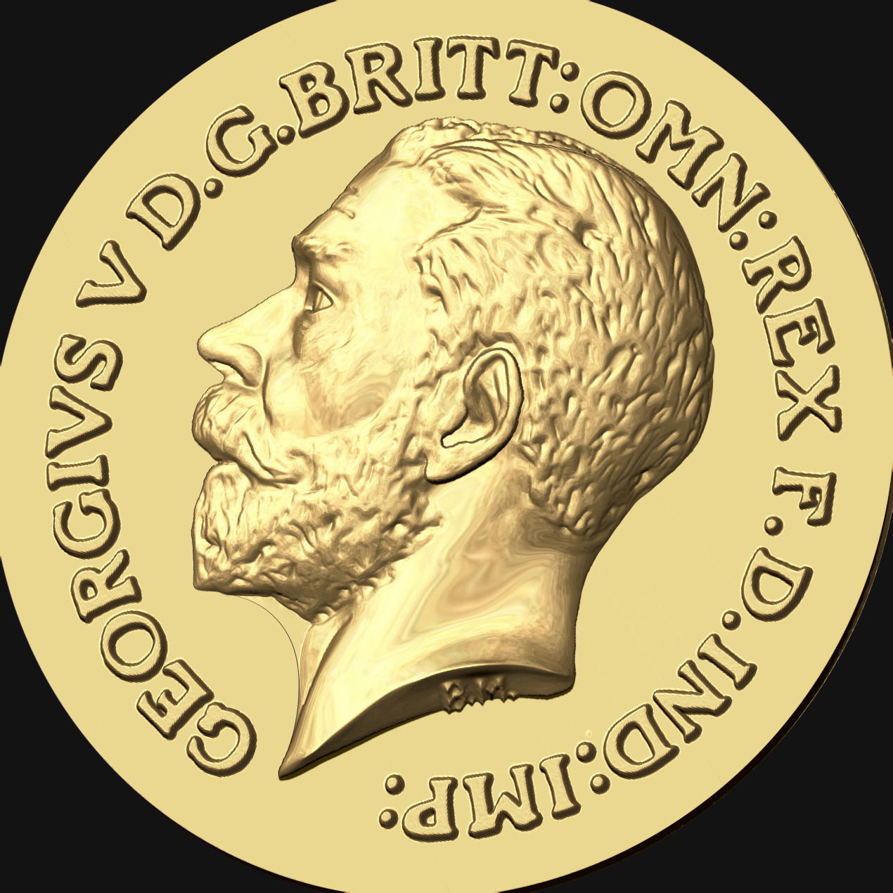 ArtStation Gold Sovereign Coin King George V artstation-gold-sovereign-coin-king-george-v