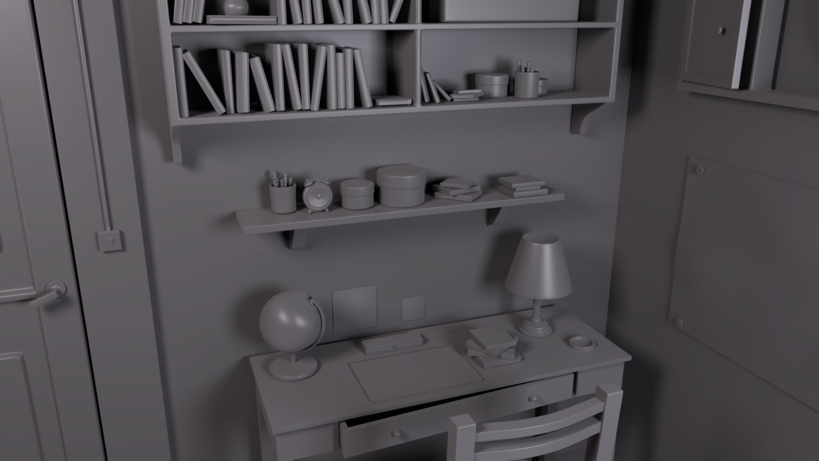 Light intention, Clay render